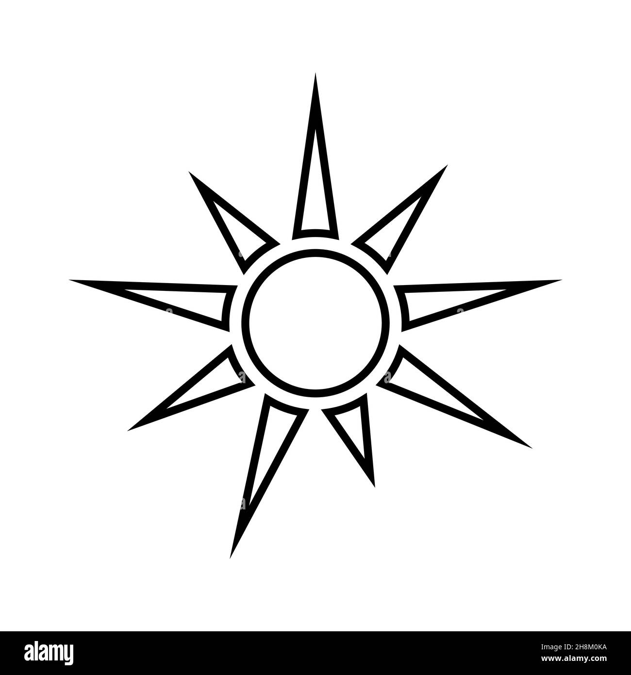 sun icon vector design isolated on white background Stock Vector Image ...