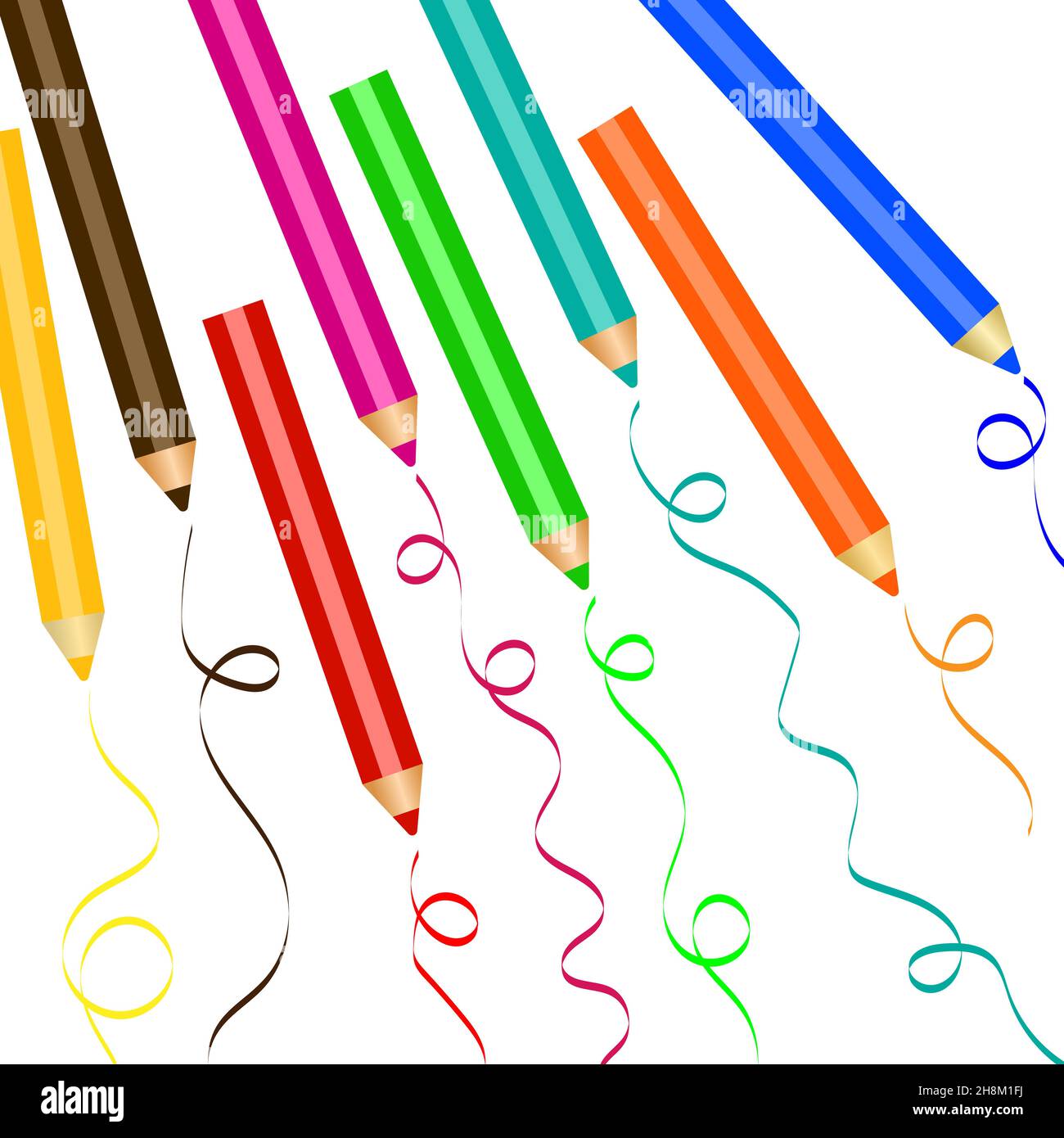 color pencils geometric seamless pattern vector background Stock Vector