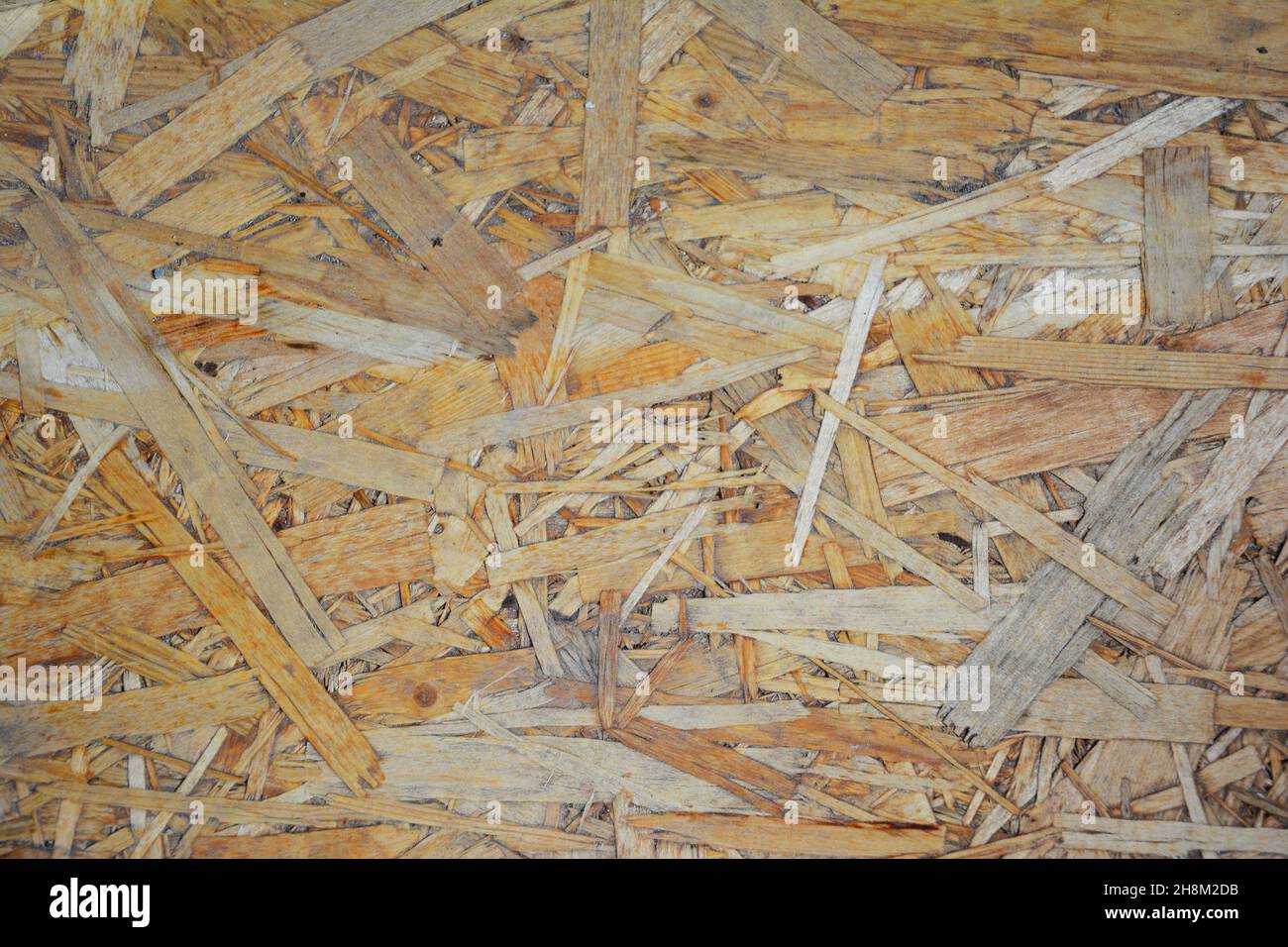 OSB sheet texture. Oriented Strand Board background. Sterling board texture. Stock Photo