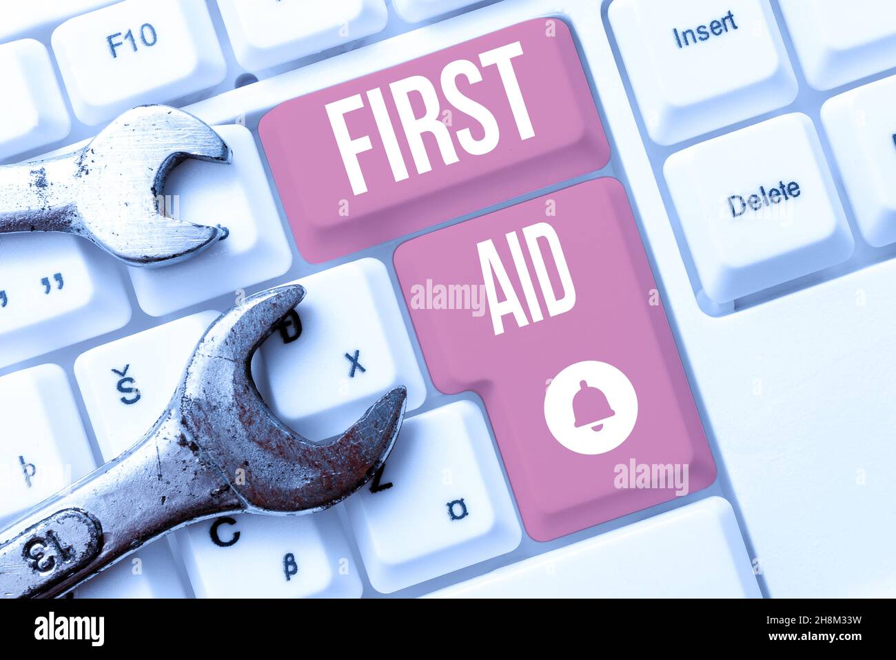 First Aid Writing Image Hand writing sign First Aid. Business idea Practise of healing small ...