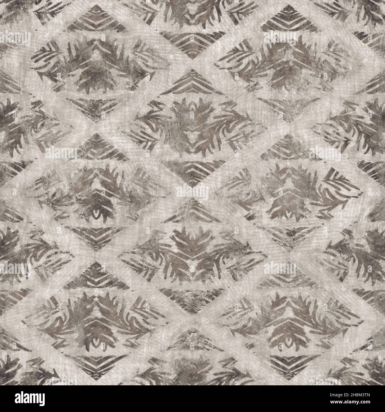 Seamless tan brown grungy tribal neutral rug motif surface pattern ...