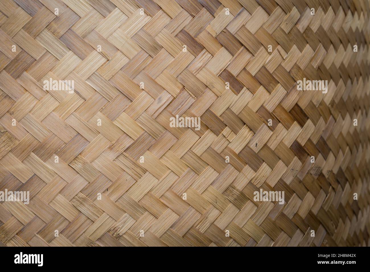 Bamboo grass woven flat mat natural bamboo background Stock Photo