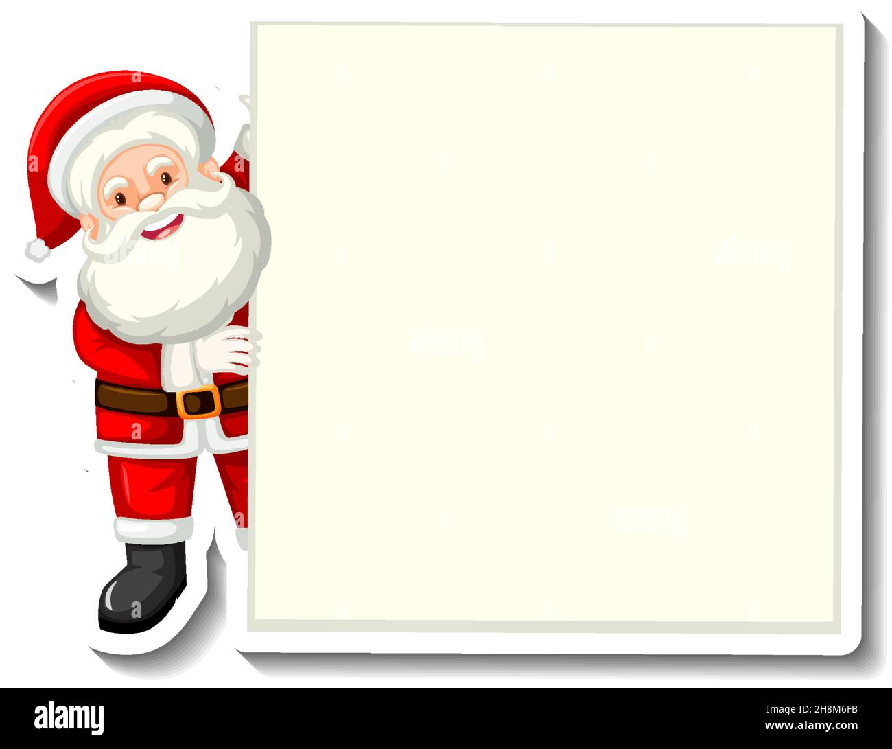 Santa Claus holding empty banner illustration Stock Vector Image & Art ...