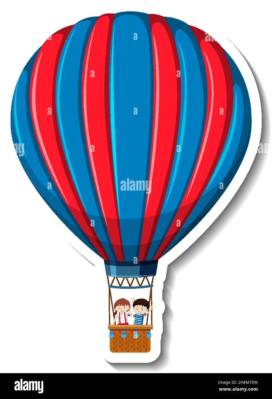 Hot air balloon cartoon sticker illustration Stock Vector Image & Art Alamy