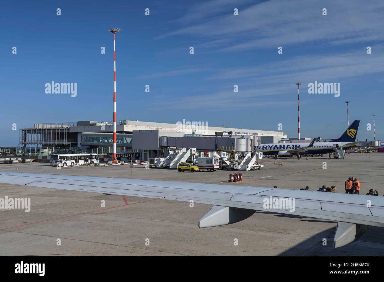 Flughafen Palermo-Punta Raisi „Falcone e Borsellino“, Sizilien, Italien Stock Photo