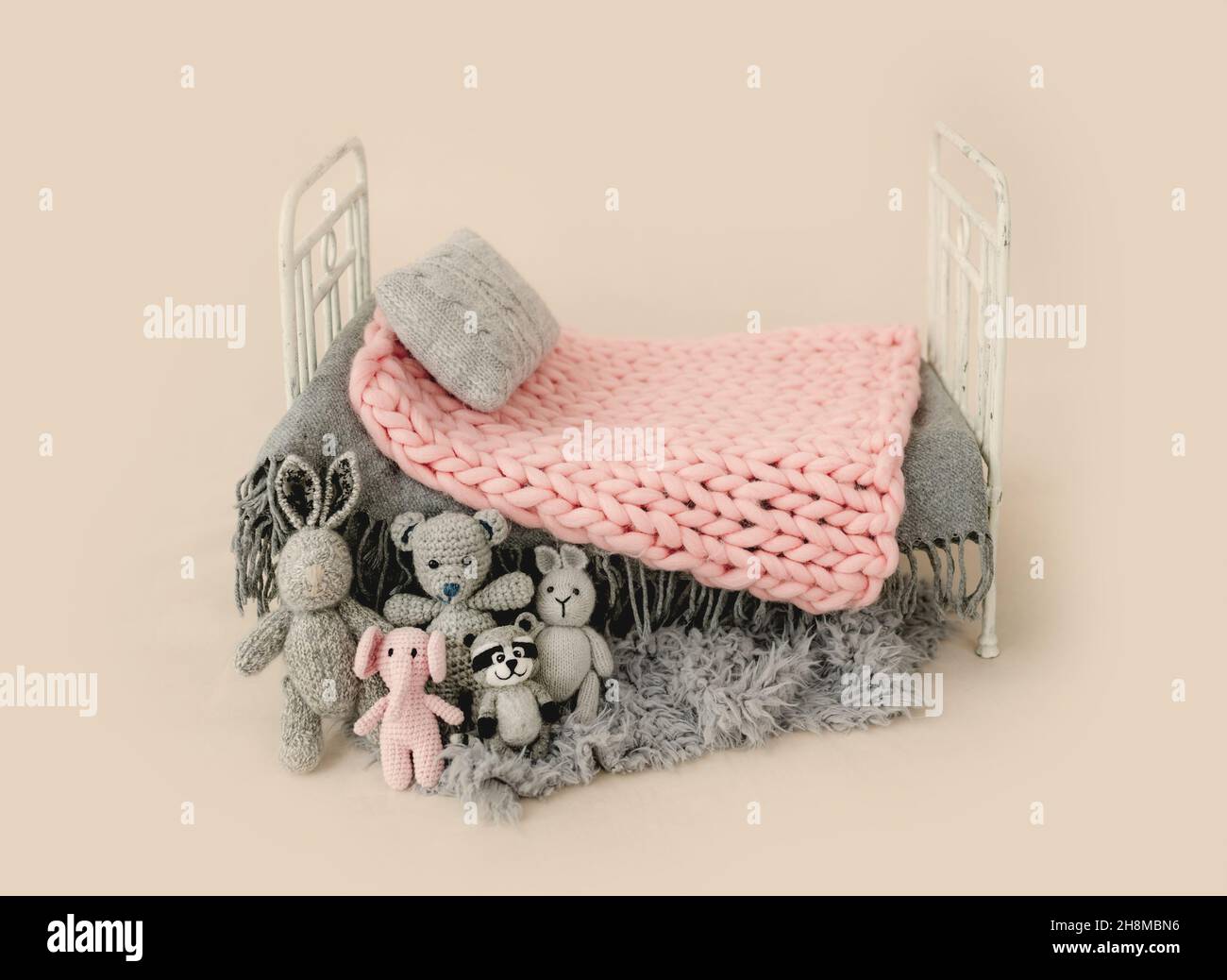 Newborn baby studio furniture Stock Photo Alamy
