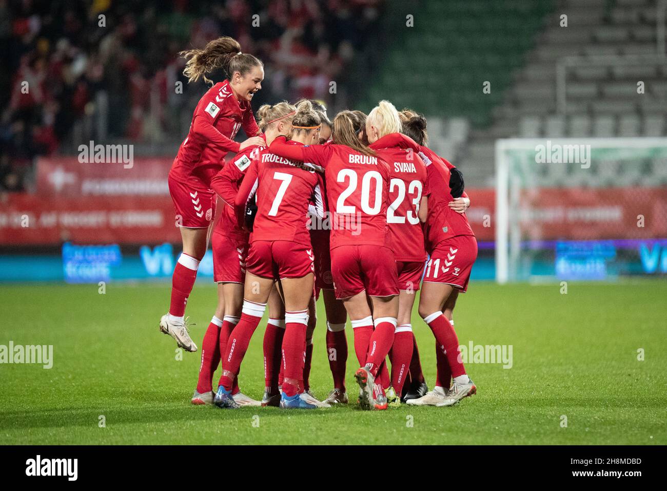 Denmark. 30th Nov, 2021. Mille Gejl (21) of Denmark scores for