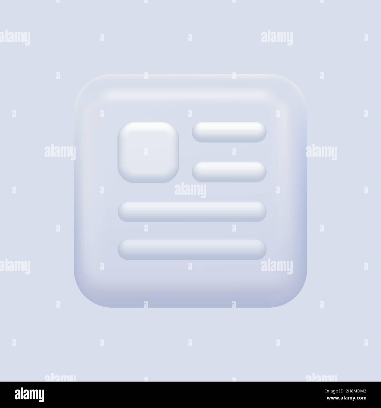 Documents White Icon. Person Profile. Vector illustration Stock Vector