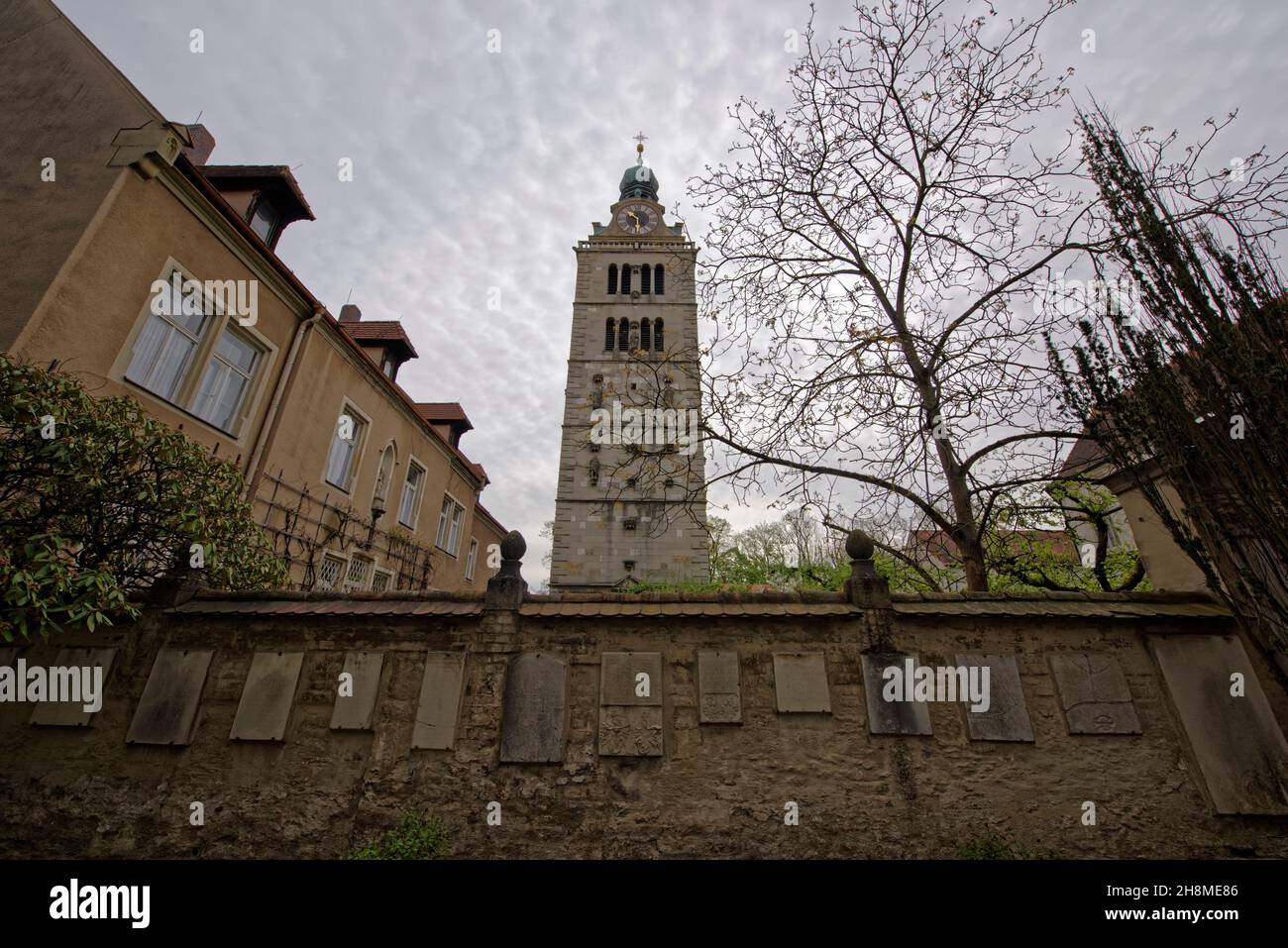 Benediktinerkloster.Fürstliches Schloss Thurn und Taxis in Regensburg,kreisfreie Stadt in Ostbayern. Stock Photo