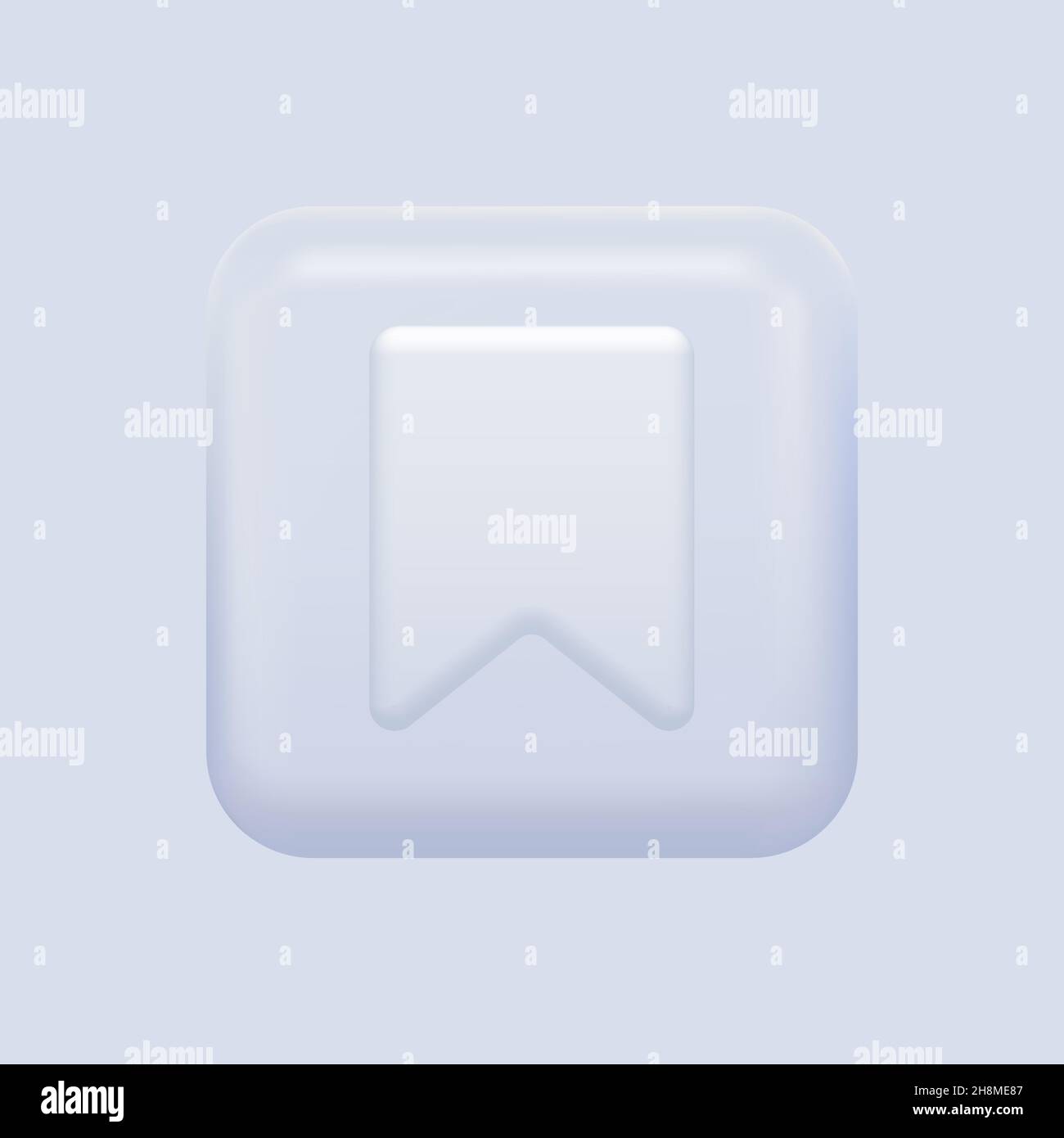 Bookmark Icon. White Isolated Object. Vector illustration Stock Vector