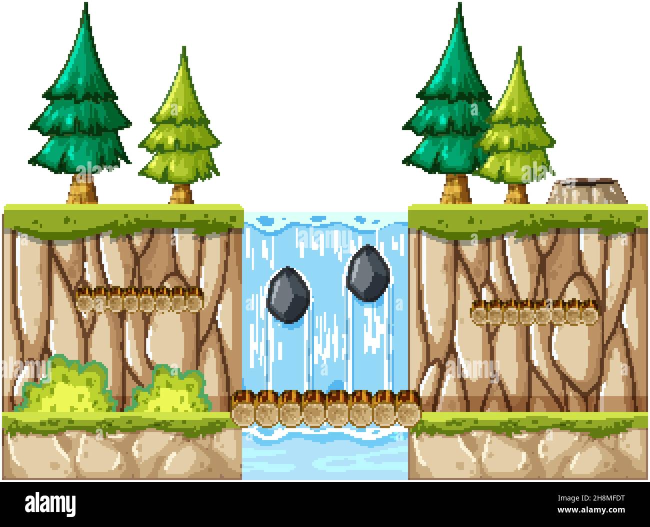 Platform Game Objects and Elements illustration Stock Vector Image ...