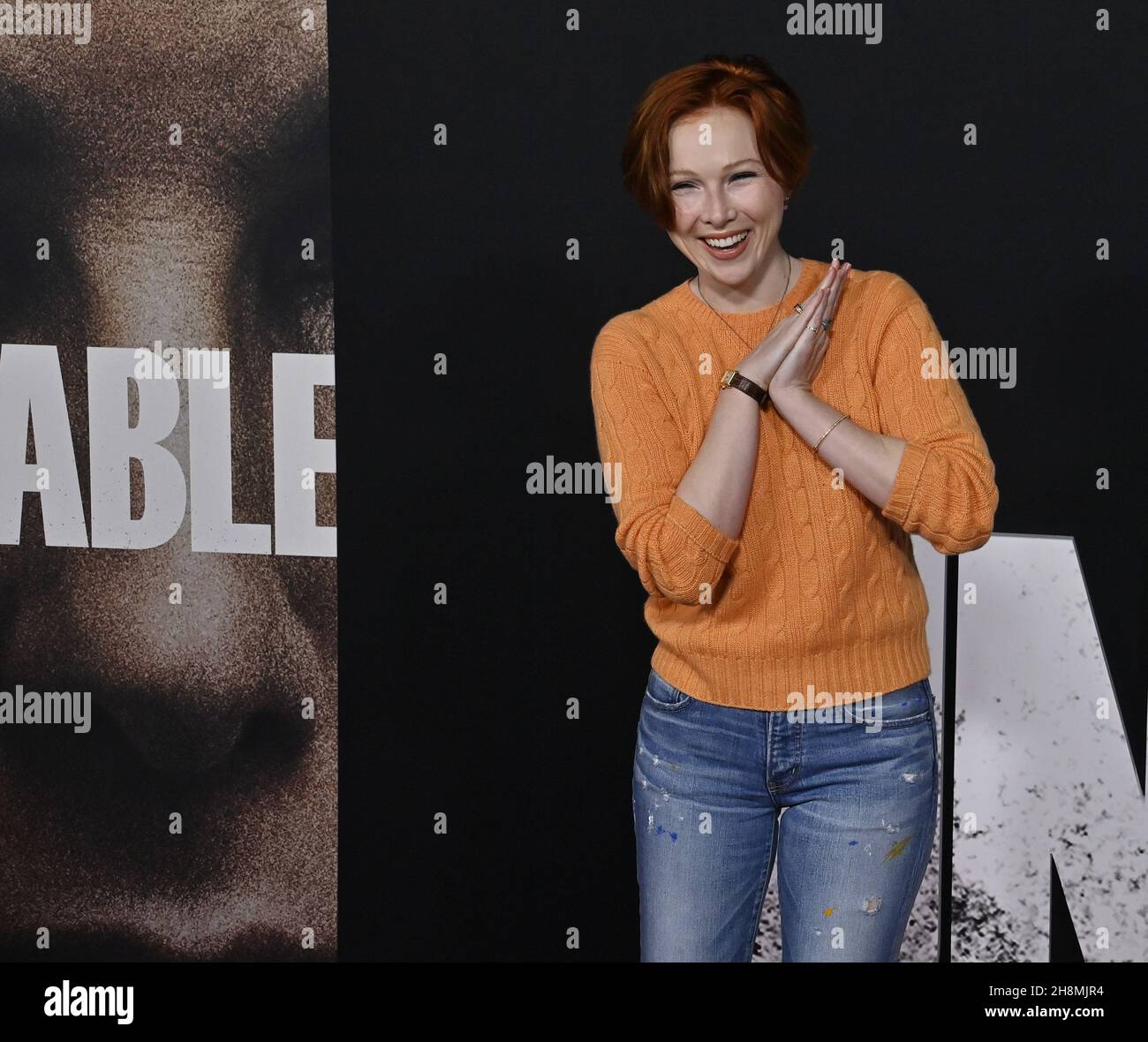 Los Angeles, United States. 01st Dec, 2021. Actress Molly C. Quinn attends the premiere of Netfix's movie drama 'The Unforgivable' at the DGA Theater in Los Angeles on Tuesday, November 30, 2021. Storyline: Released from prison after serving a sentence for a violent crime, Ruth Slater (Bullock) re-enters a society that refuses to forgive her past. Facing severe judgment from the place she once called home, her only hope for redemption is finding the estranged younger sister she was forced to leave behind. Photo by Jim Ruymen/UPI Credit: UPI/Alamy Live News Stock Photo