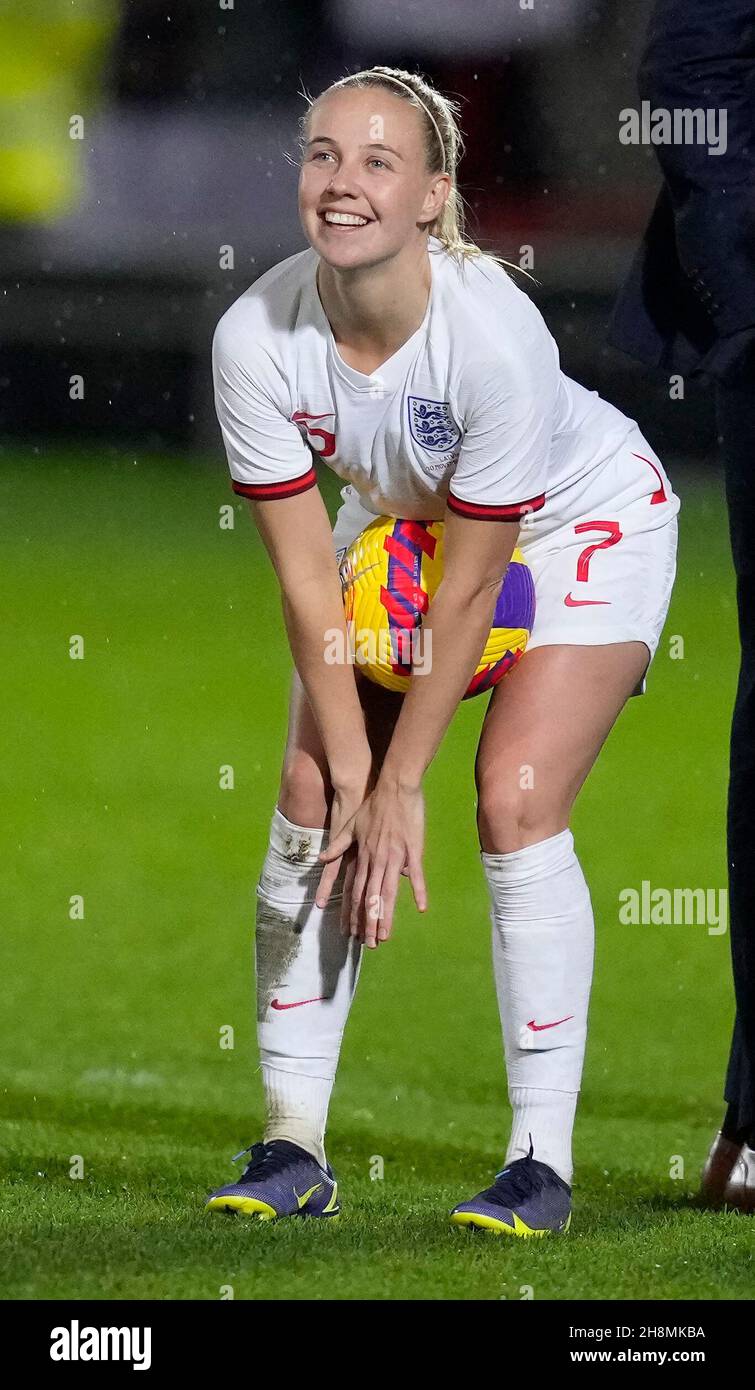 Doncaster, England, 30th November 2021. Beth Mead of England with a