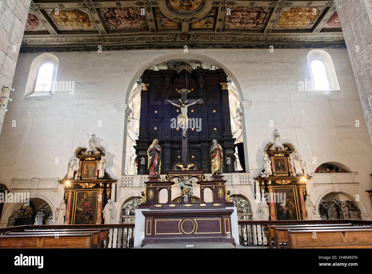 Benediktinerkloster.Fürstliches Schloss Thurn und Taxis in Regensburg,kreisfreie Stadt in Ostbayern. Stock Photo