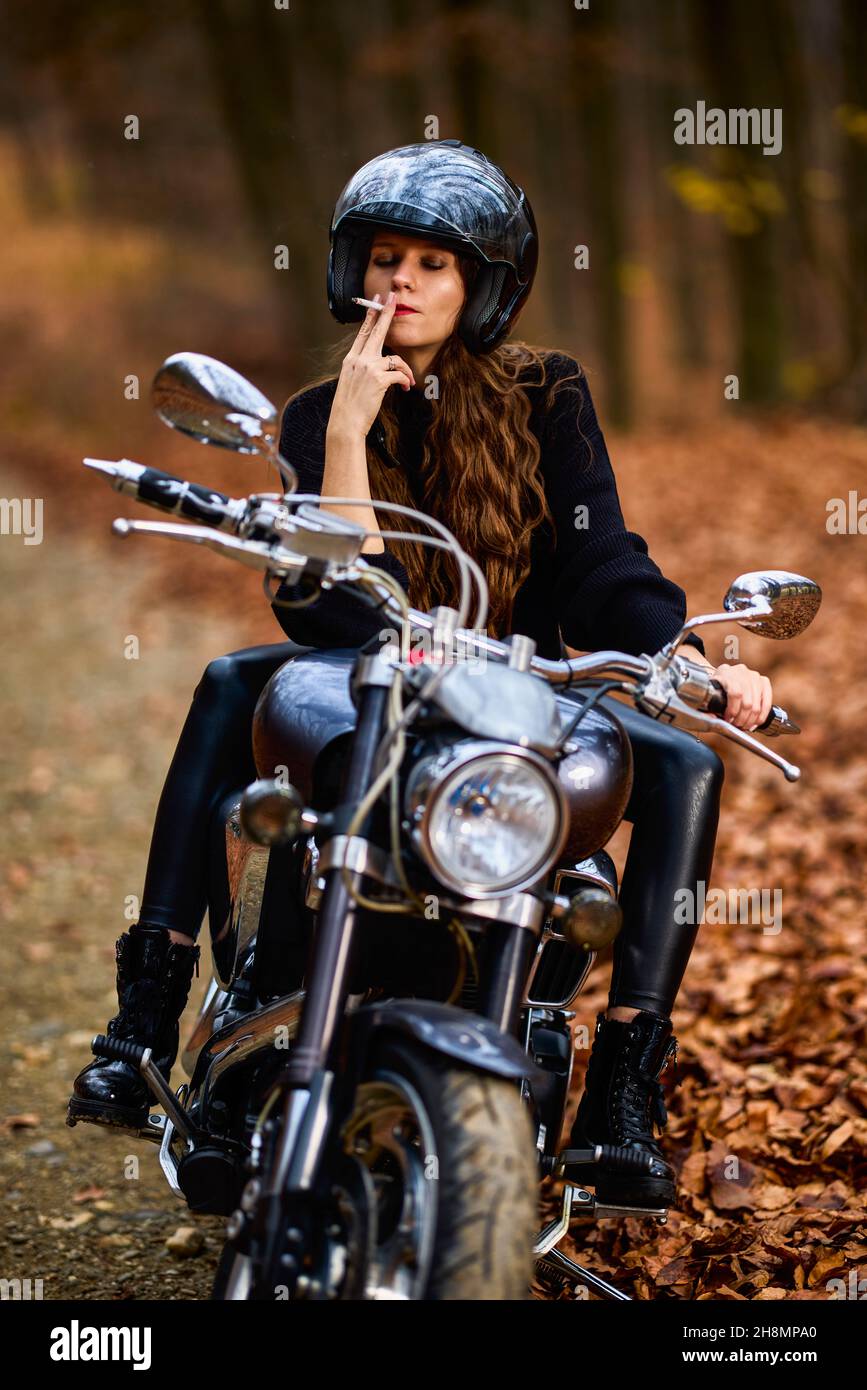 Girl with bike store photography