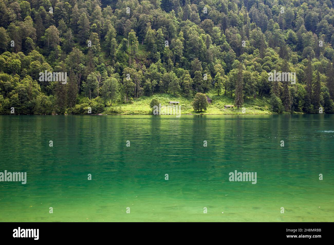 Lake Koenigssee, Berchtesgaden National Park, Berchtesgaden area, Upper ...