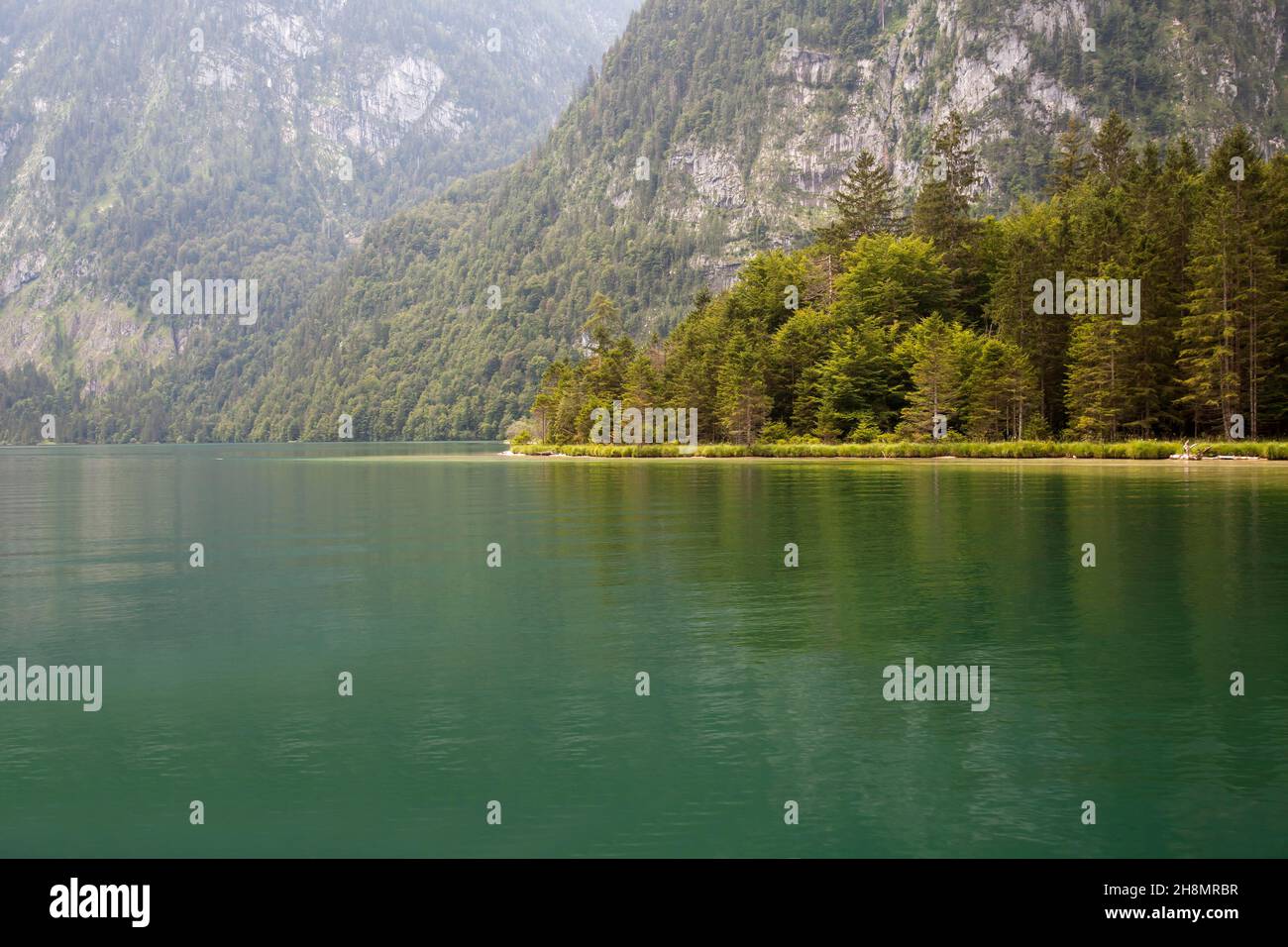 Lake Koenigssee, Berchtesgaden National Park, Berchtesgaden area, Upper ...