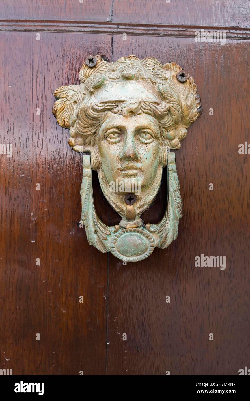 Old door knocker, Valletta, Malta Stock Photo