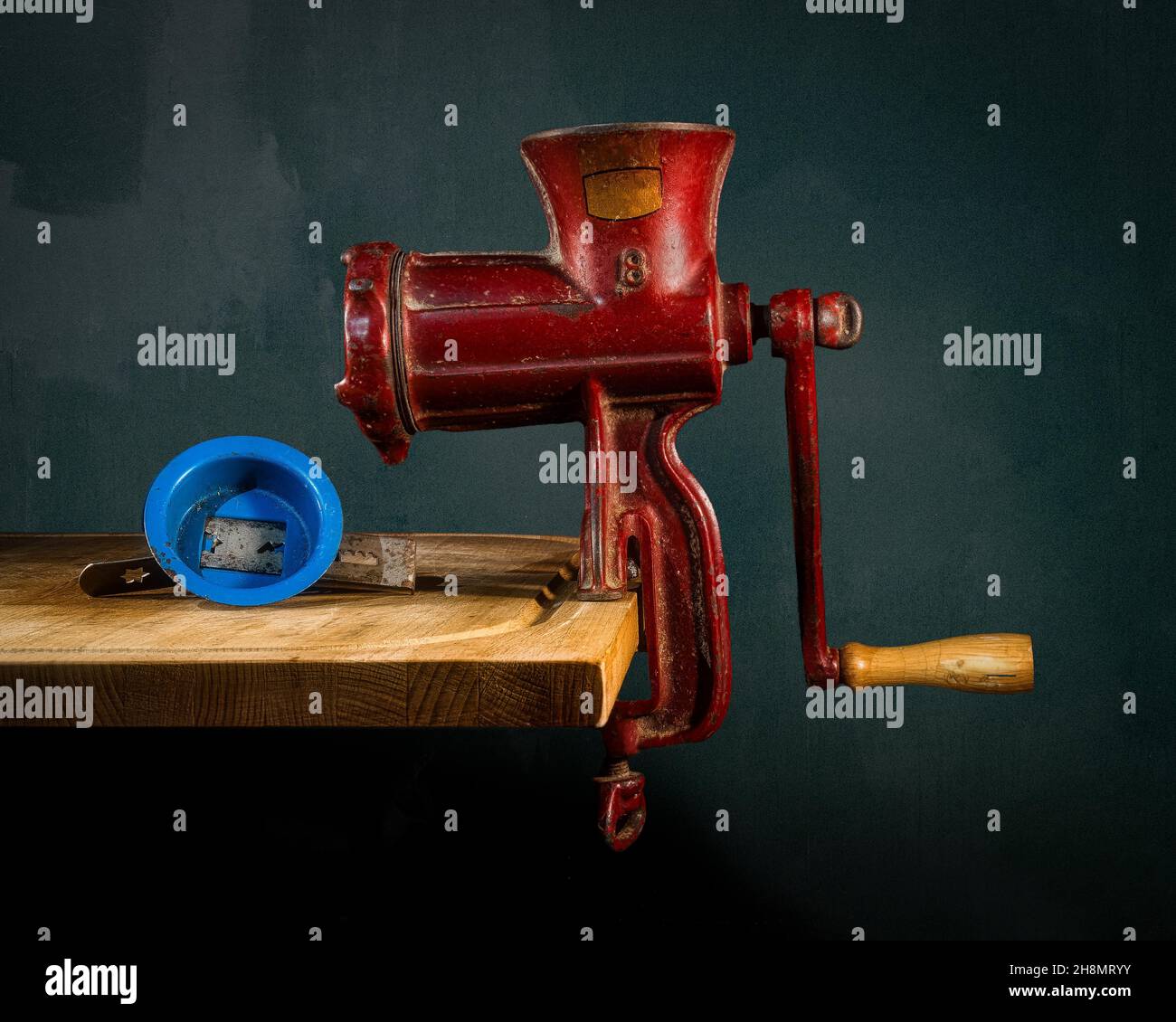Still Life with Old Meat Grinder Stock Photo Alamy