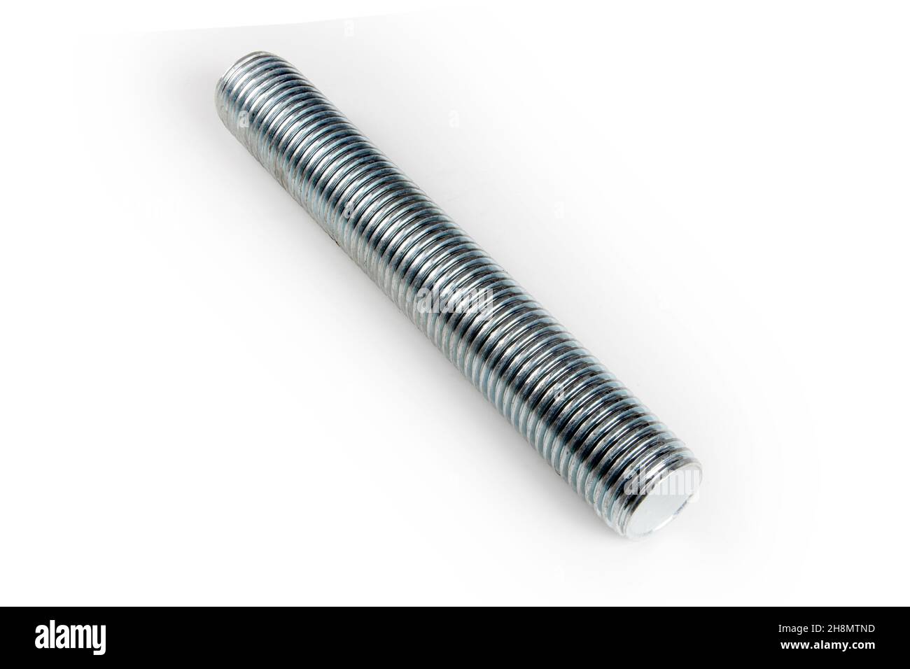 big metal screw on a white background Stock Photo Alamy