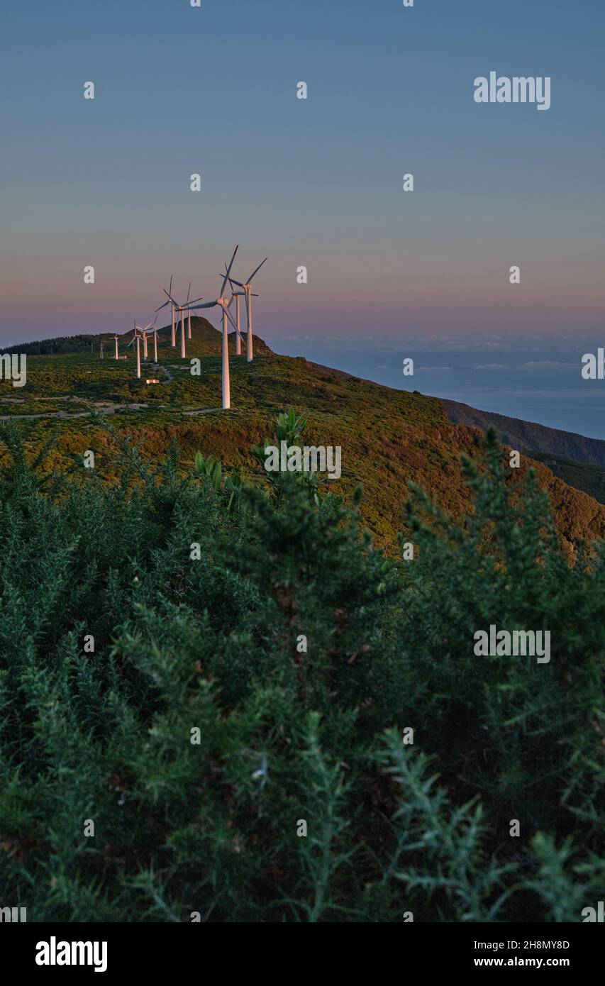 Wind power Energy - Madeira Island, Portugal Stock Photo - Alamy