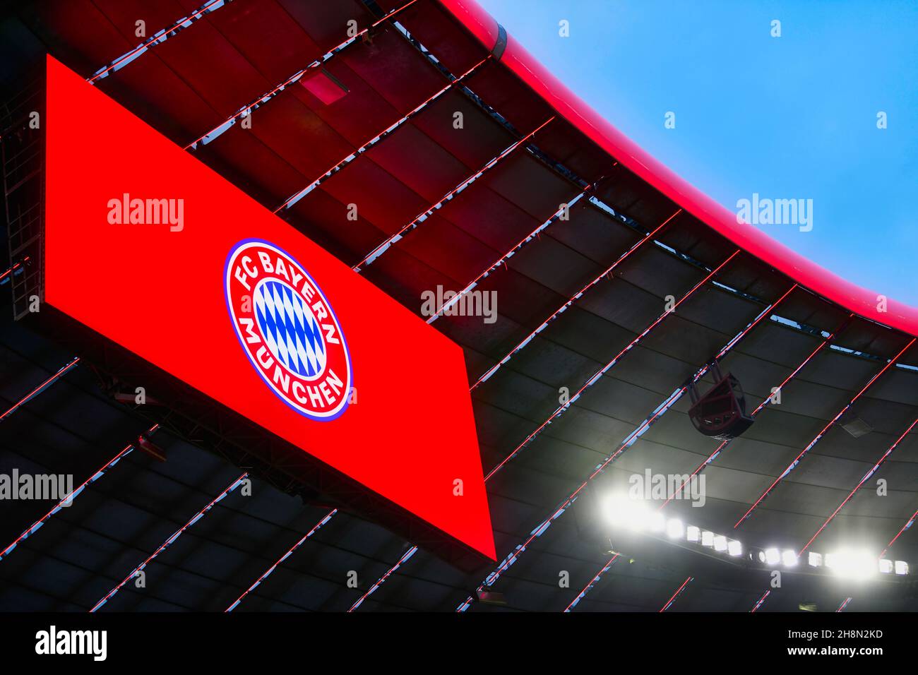 Allianz Arena scoreboard, Munich, Bavaria, Germany Stock Photo - Alamy