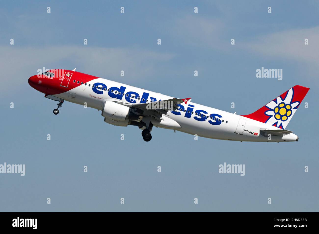 Aircraft Edelweiss Air, Airbus A320-200, HB-IHZ Stock Photo