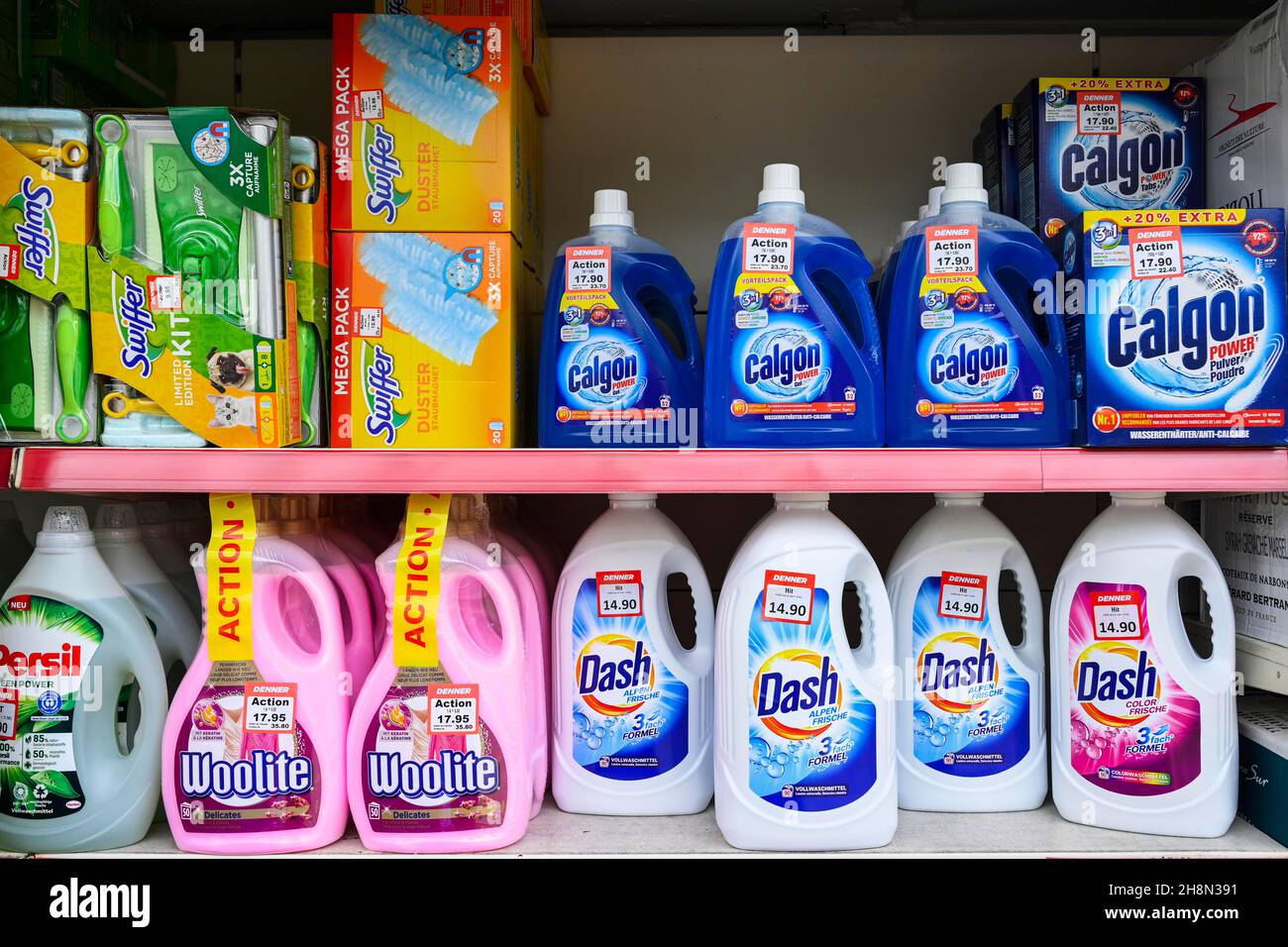 Detergent Calgon, Persil, Woolite, Dash Stock Photo