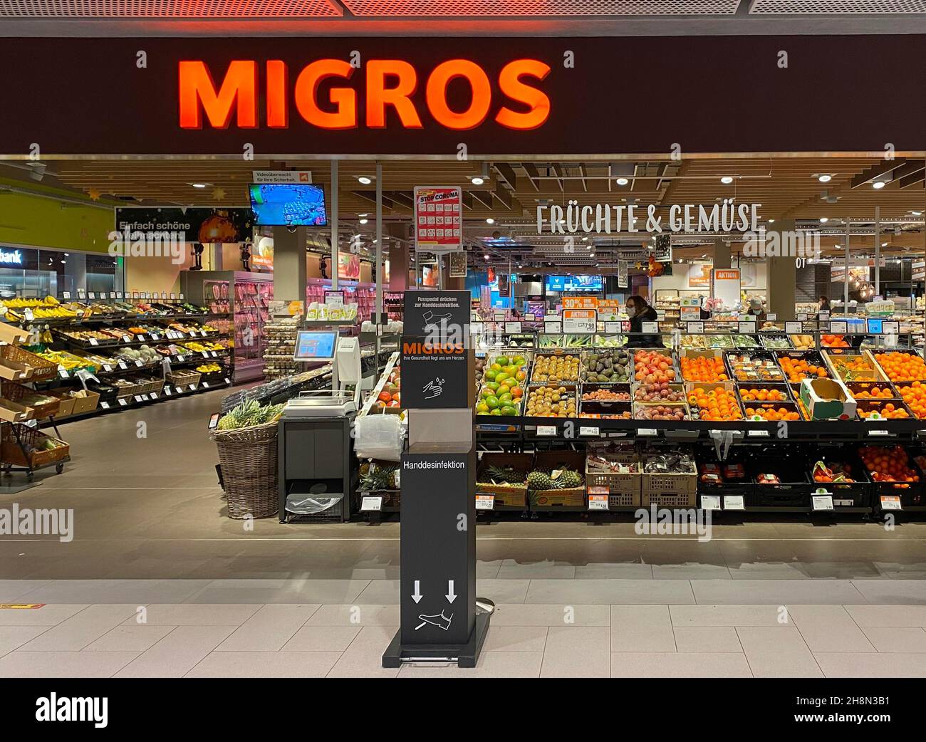 Migros Fruit and Vegetables, Switzerland Stock Photo
