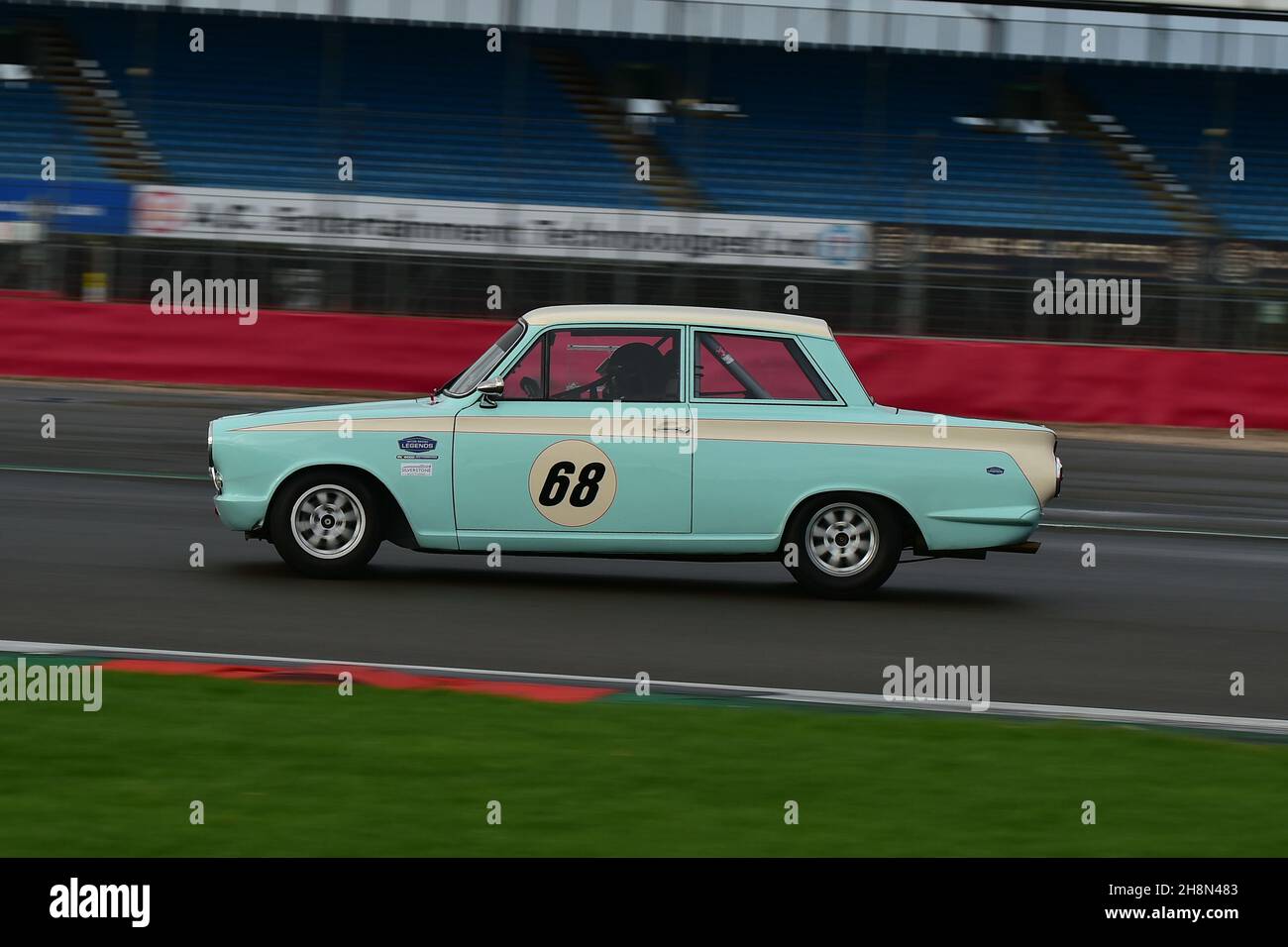 Michael Cullen, Paddy Shovlin, Lotus Ford Cortina, Historic Touring Car Challenge, HTCC, combined with the Tony Dron Trophy for Touring Cars, cars tha Stock Photo