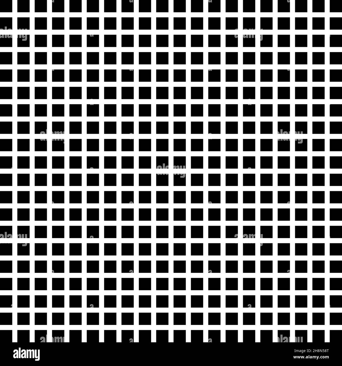 Abstract geometric pattern with small squares. Black and white color vector Stock Vector