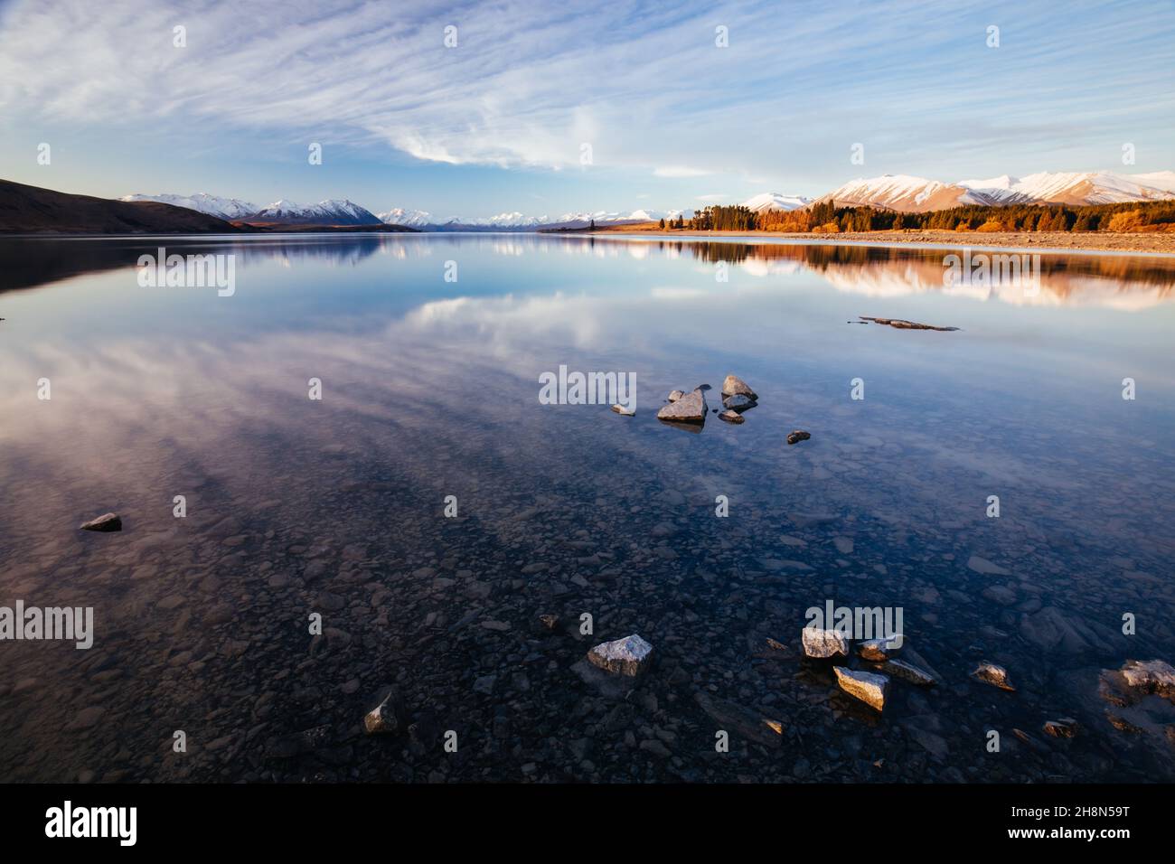 Lake Tekapo Sunset in New Zealand Stock Photo - Alamy