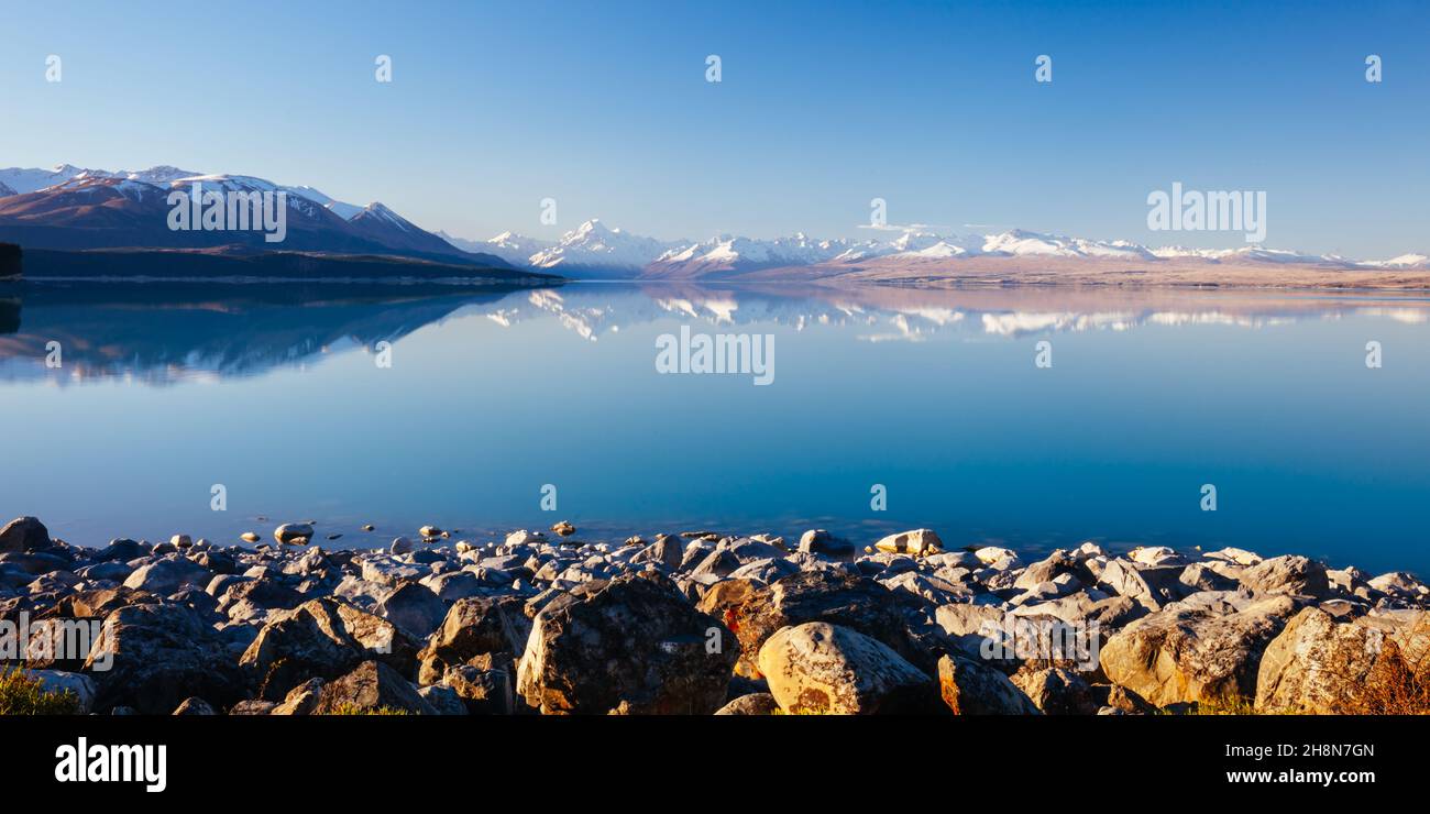 Lake Tekapo Sunset in New Zealand Stock Photo - Alamy
