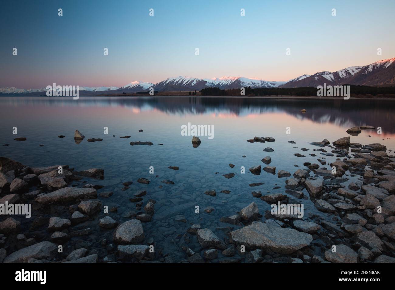 Lake Tekapo Sunset in New Zealand Stock Photo - Alamy