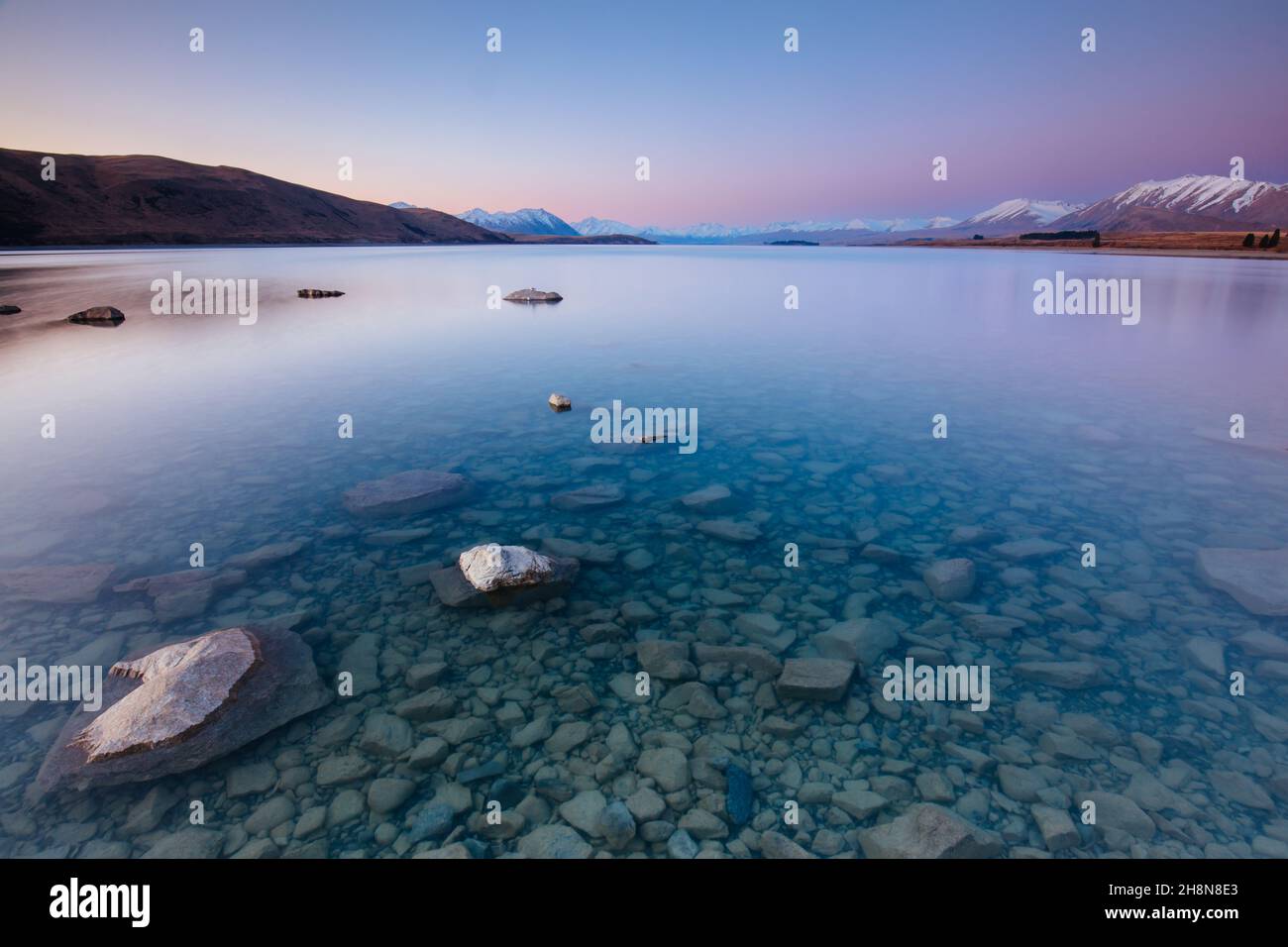 Lake Tekapo Sunset in New Zealand Stock Photo - Alamy
