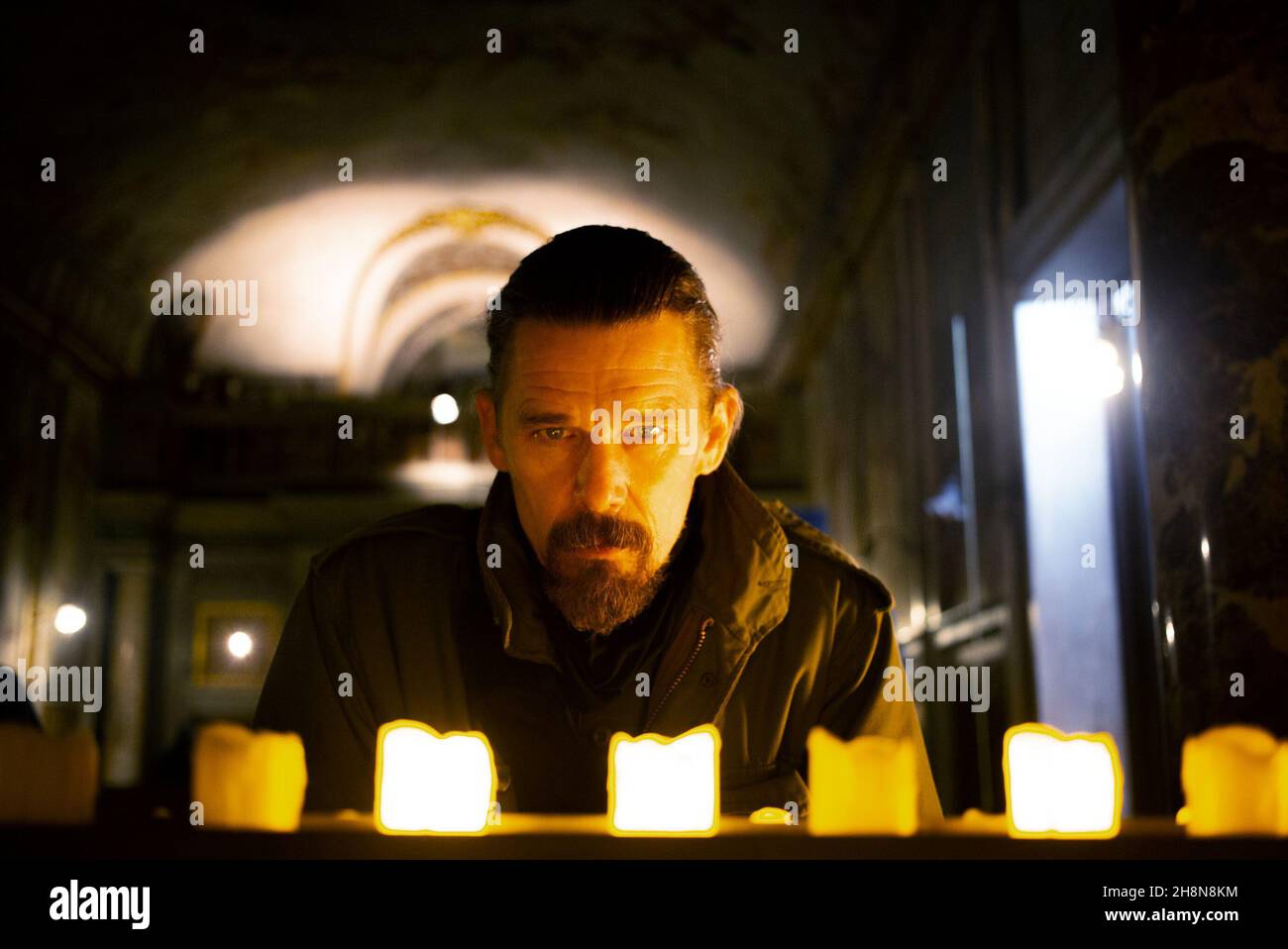 ETHAN HAWKE in ZEROS AND ONES (2021), directed by ABEL FERRARA. Credit