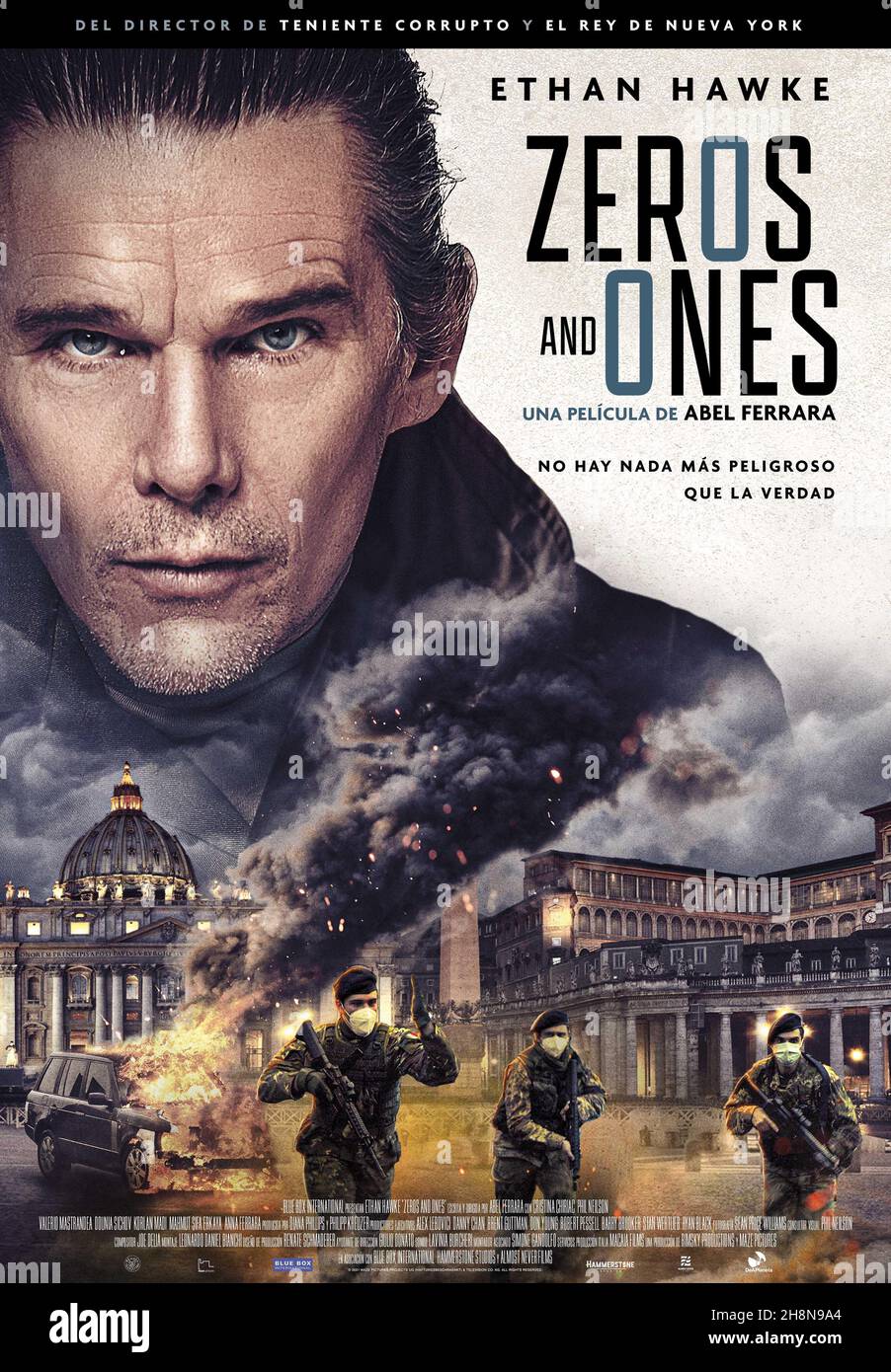 ETHAN HAWKE in ZEROS AND ONES (2021), directed by ABEL FERRARA. Credit