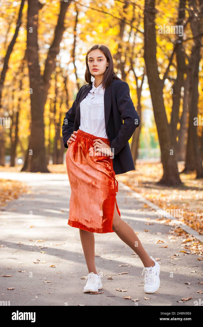 Black woman in a business skirt hi-res stock photography and images - Alamy
