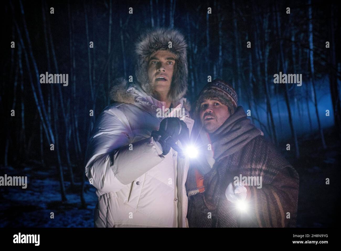 CHEYENNE JACKSON and HARVEY GUILLEN in WEREWOLVES WITHIN (2021