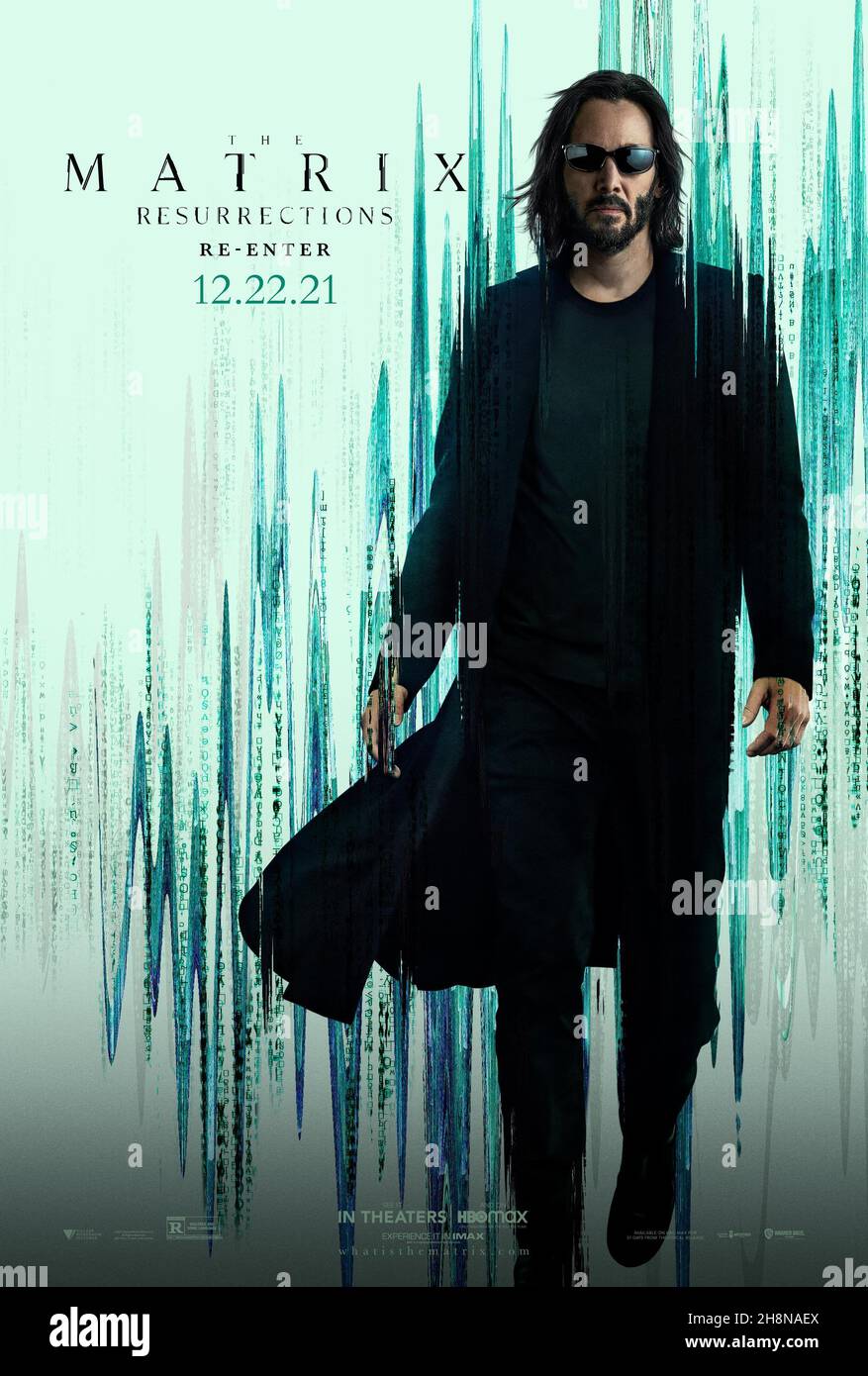 KEANU REEVES in THE MATRIX RESURRECTIONS (2021), directed by LANA WACHOWSKI. Credit: Village Roadshow Pictures/NPV Entertainment/Silver Pictures/Warner Bros. / Album Stock Photo