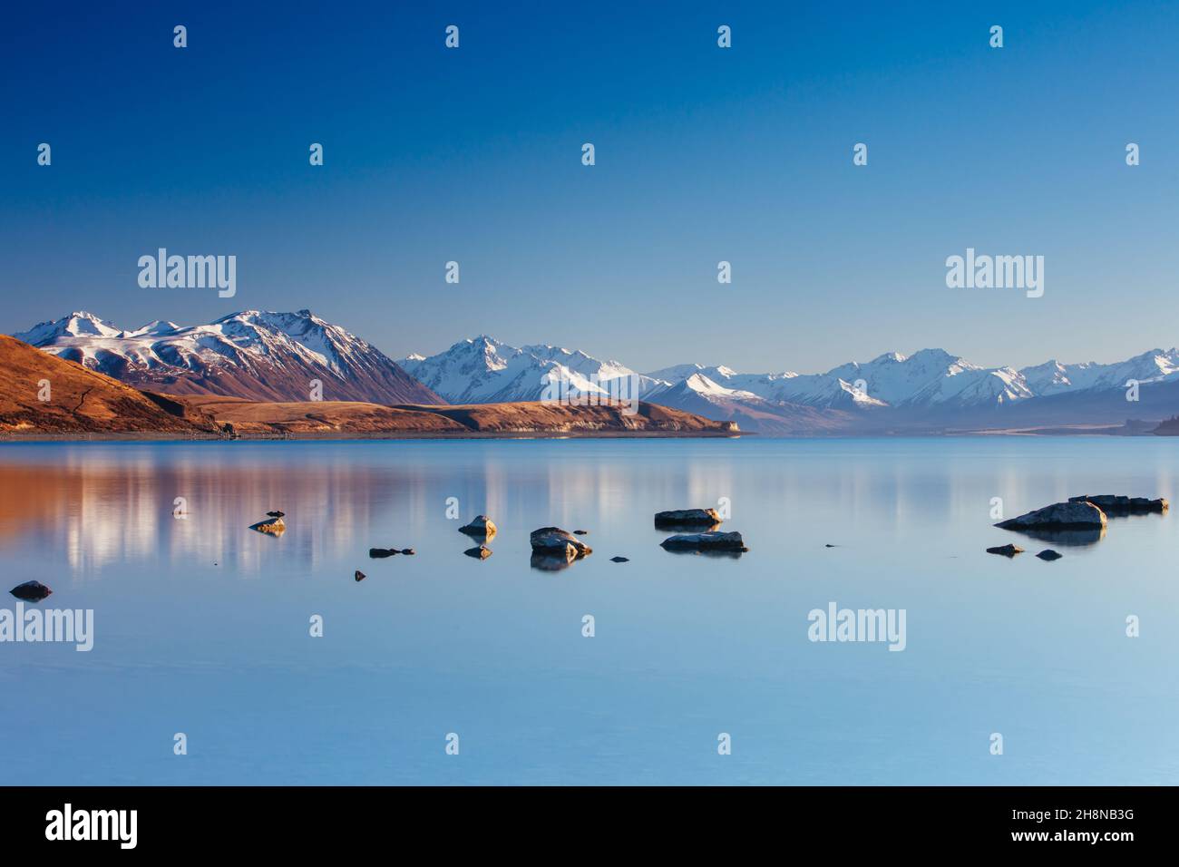 Lake Tekapo Sunset in New Zealand Stock Photo - Alamy