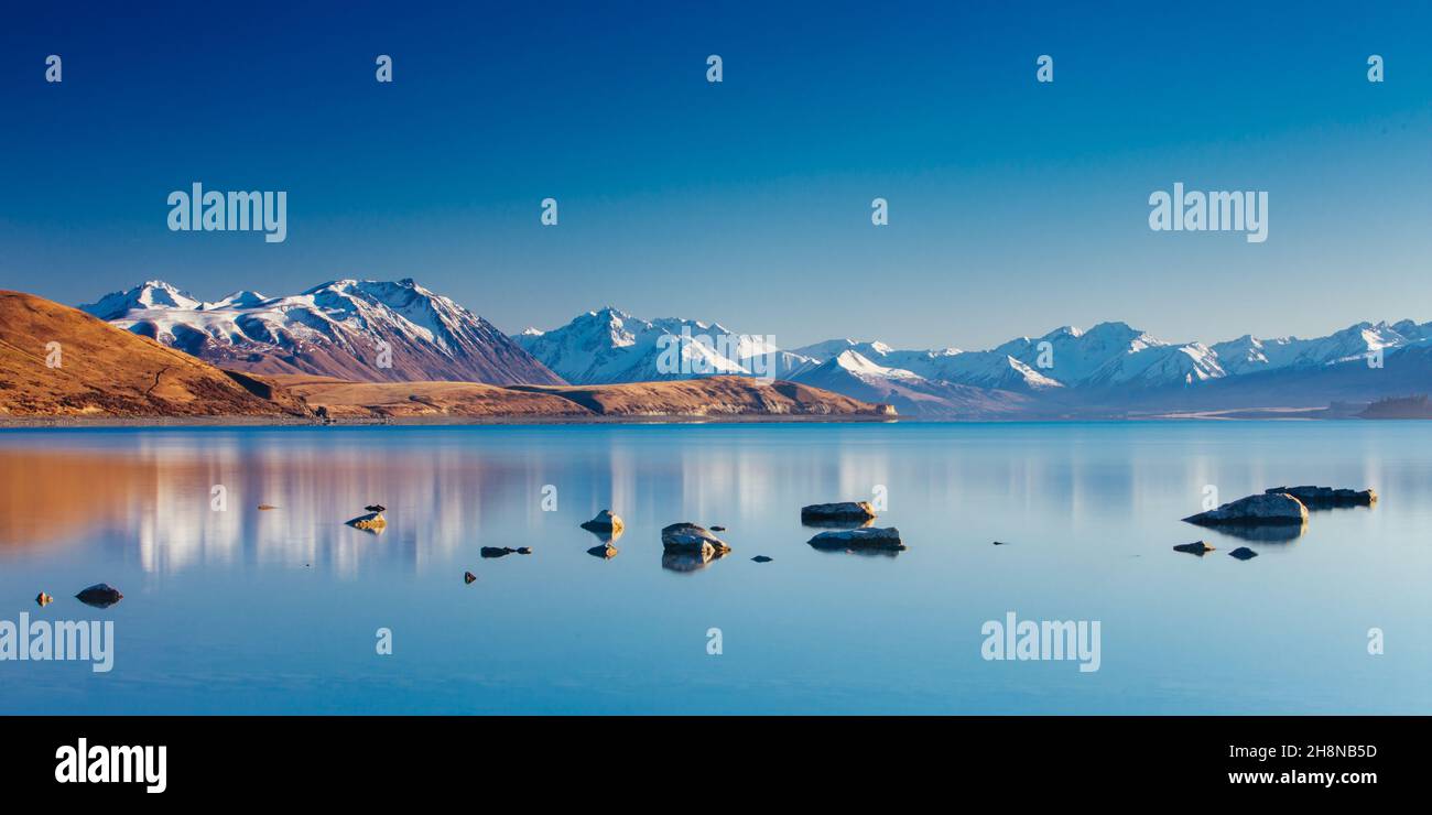 Lake Tekapo Sunset in New Zealand Stock Photo - Alamy