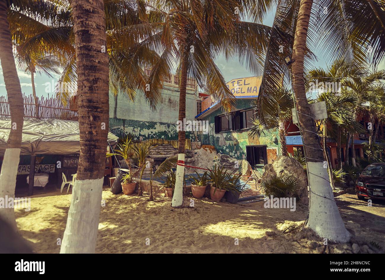 little-colorful-house-on-the-mexican-beach-stock-photo-alamy