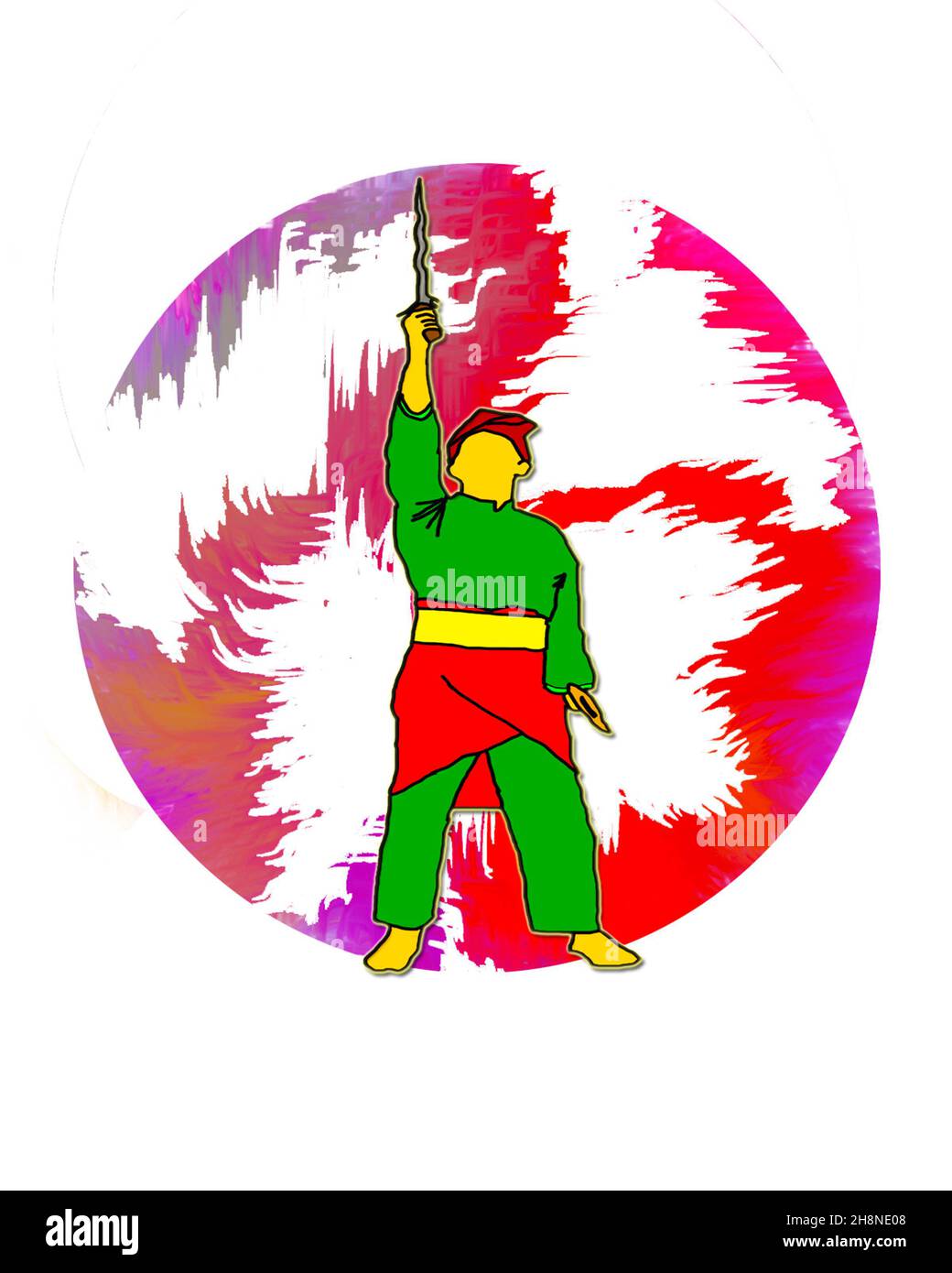 stand with keris silat Stock Photo Alamy