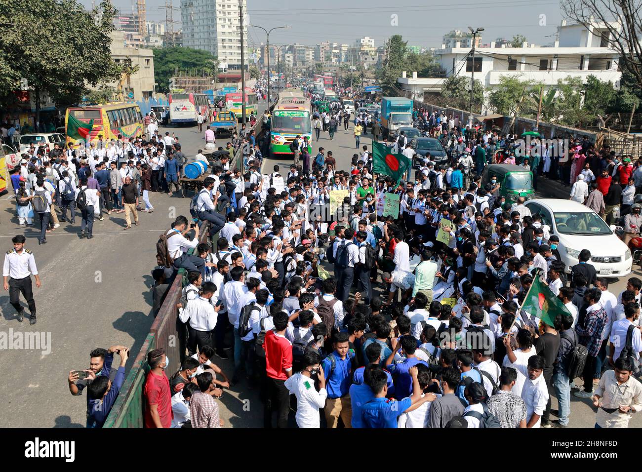 Dhaka, Bangladesh - November 30, 2021: Students Of Different ...