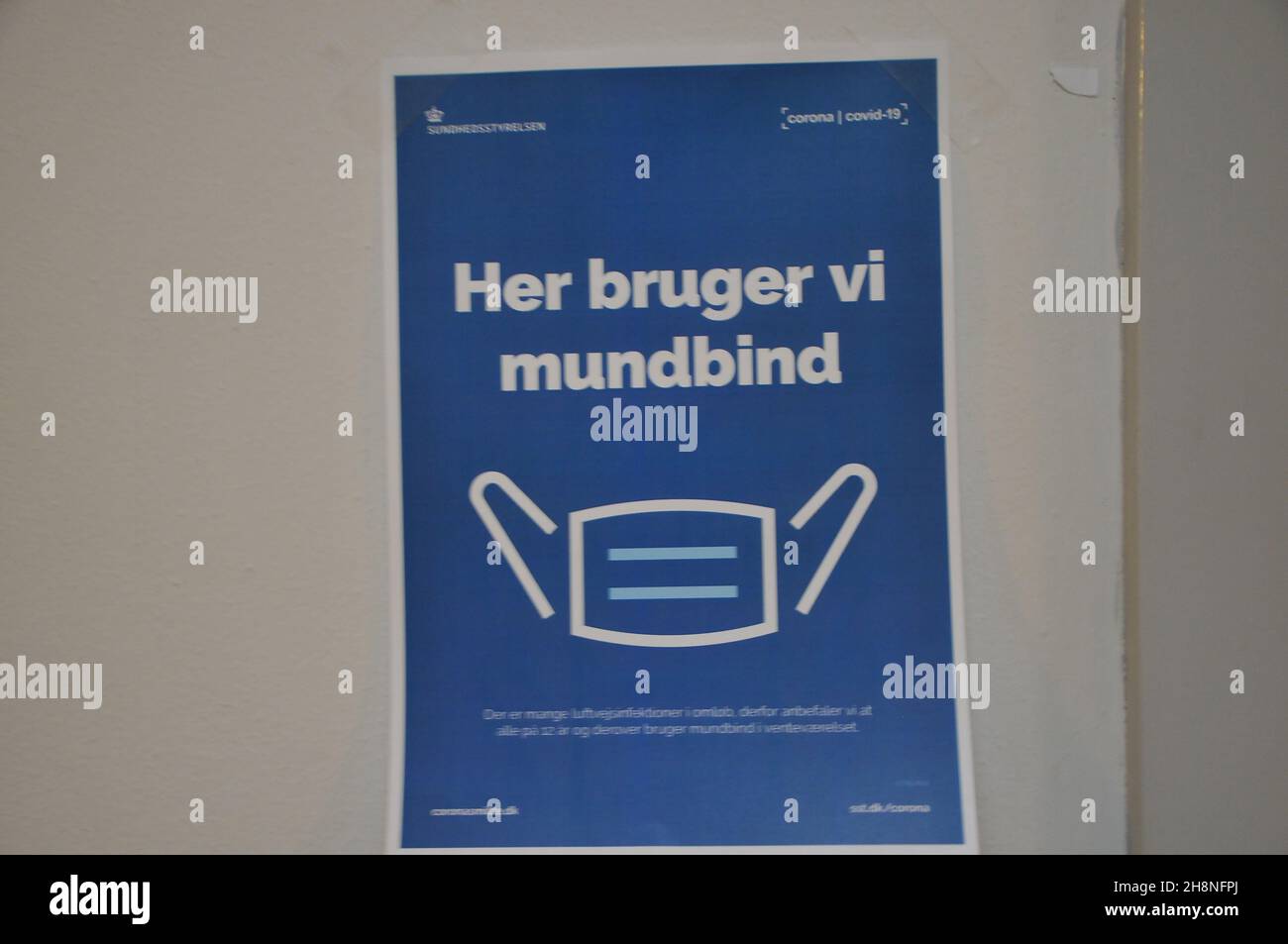 Copenhagen/Denmark./01 December 2021/ Face mask is mandatory on