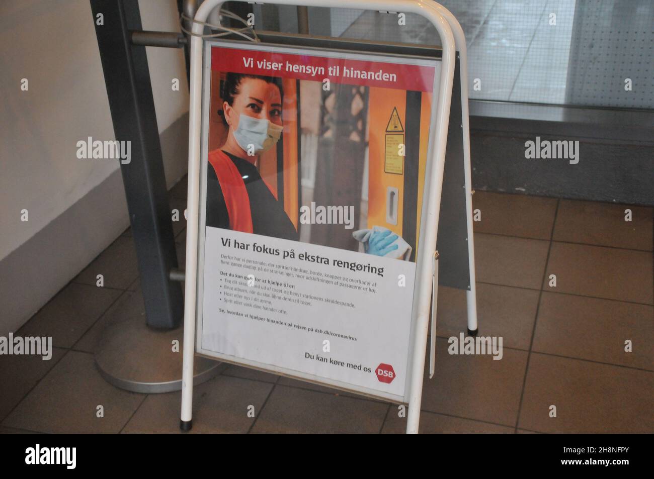 Copenhagen/Denmark./01 December 2021/ Face mask is mandatory on