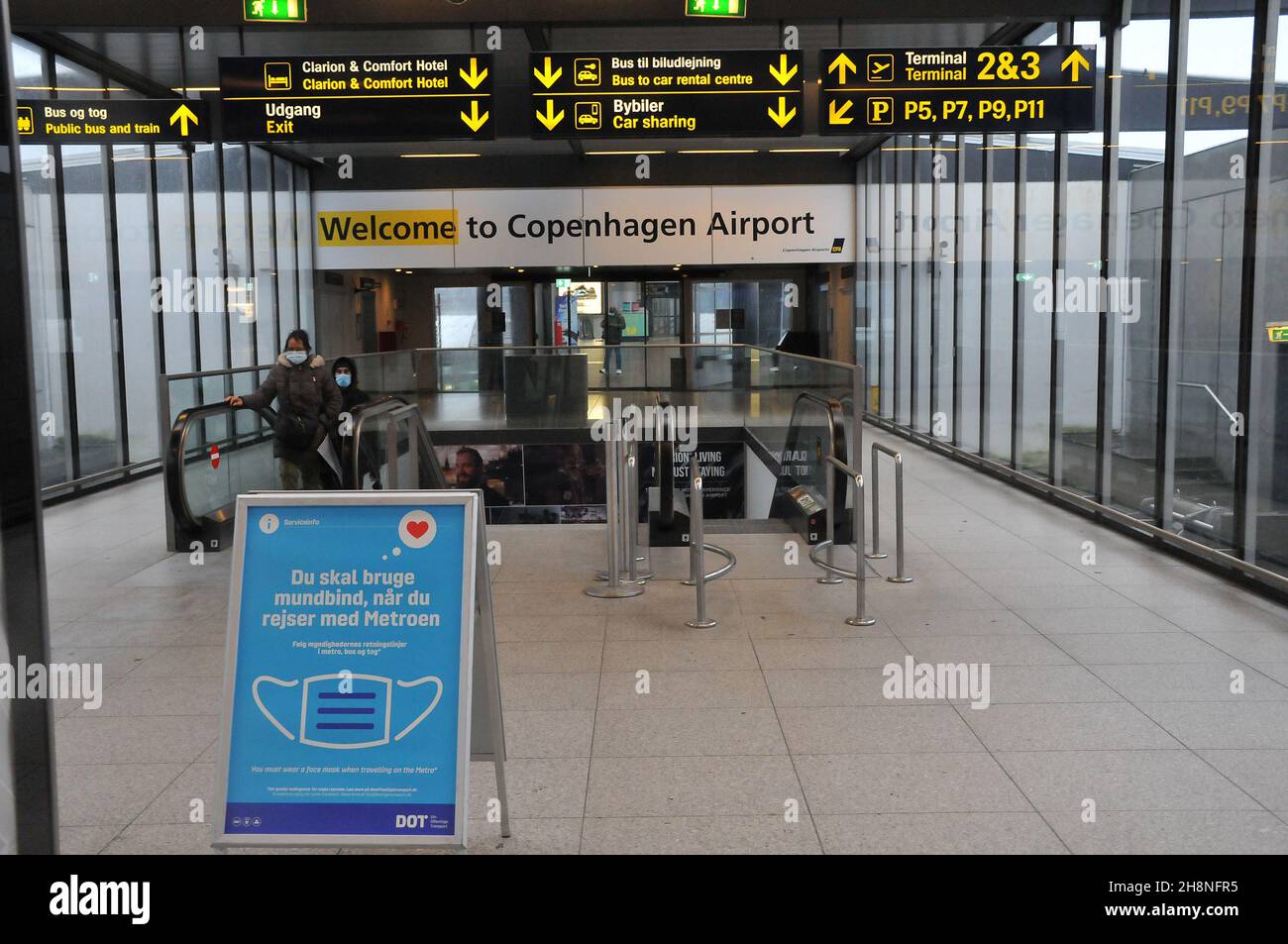 Copenhagen/Denmark./01 December 2021/ Face mask is mandatory on