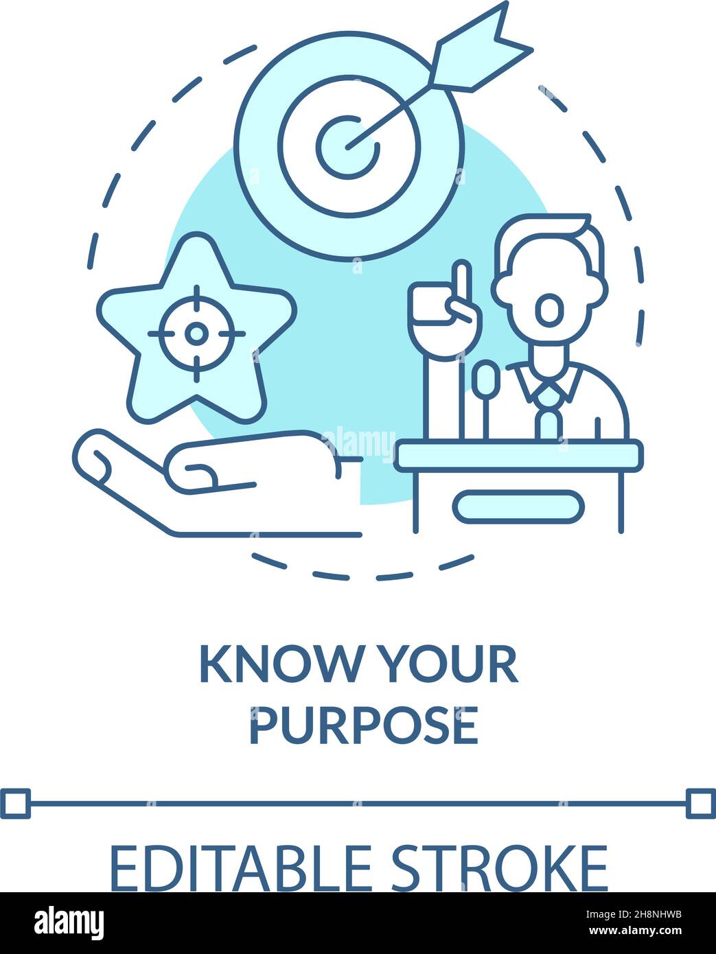 Know your purpose concept icon Stock Vector Image & Art - Alamy