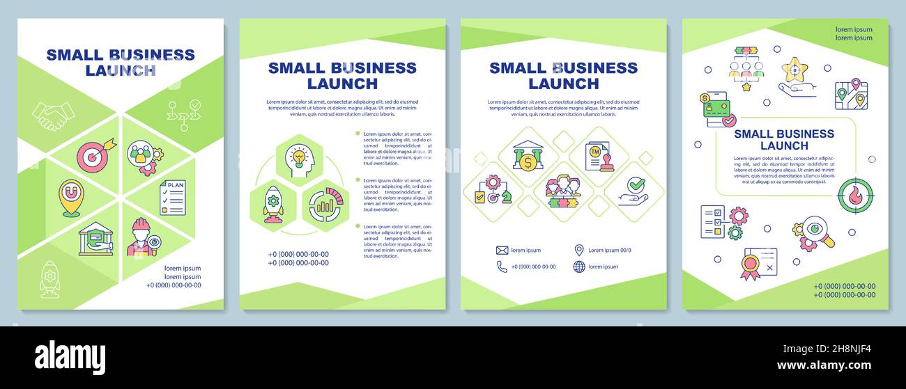Process Brochure Example Small business launch process brochure template Stock Vector Image ...